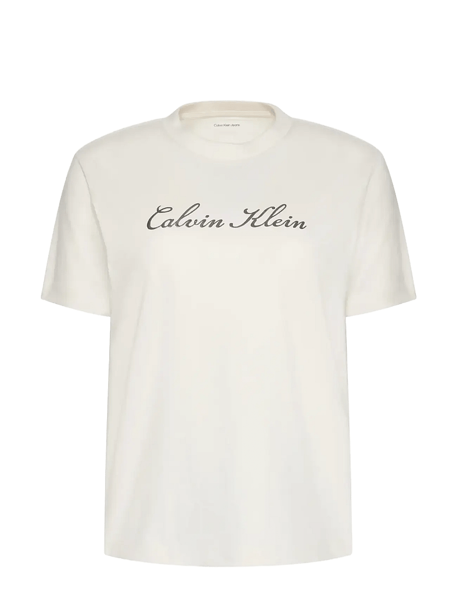 Calvin Klein Jeans - SS CLASSIC SCRIPT LOGO TEE - t-särgid - tofu - 1