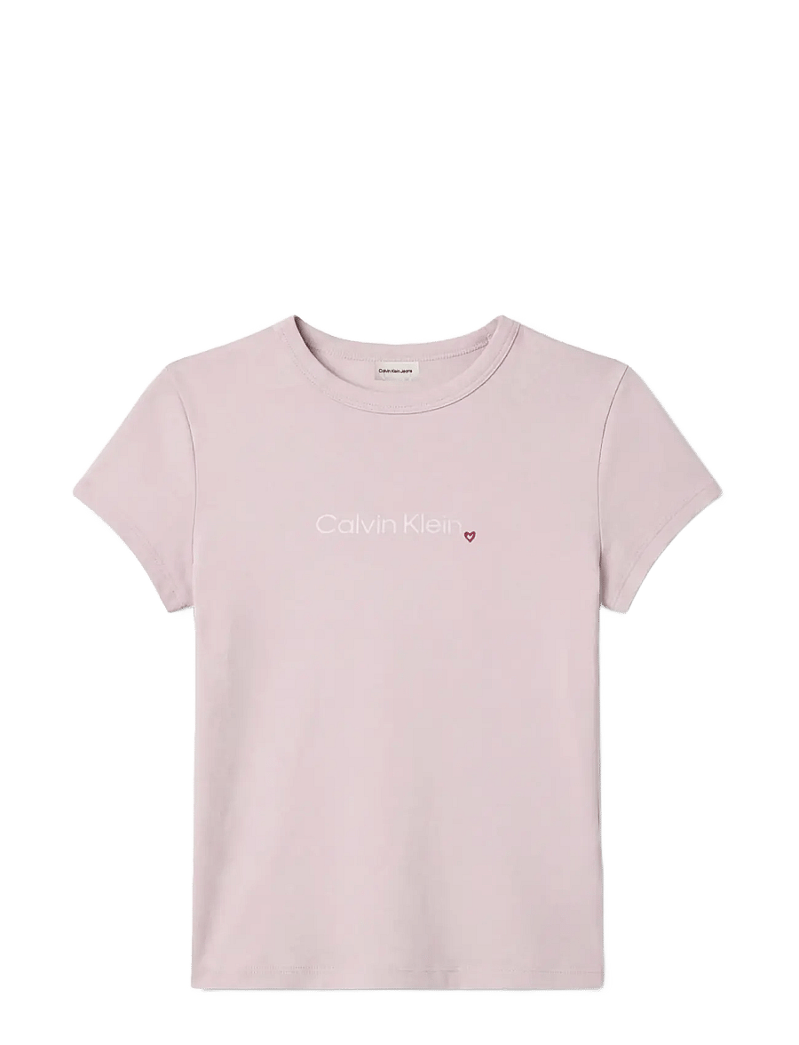Calvin Klein Jeans - SS SLIM FIT HEART LOGO TEE - t-shirts - ashes of roses - 1