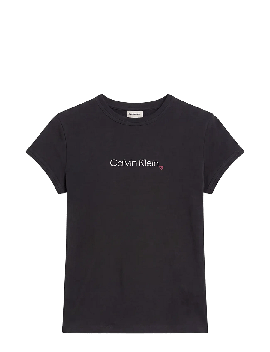 Calvin Klein Jeans - SS SLIM FIT HEART LOGO TEE - t-shirts - black - 1