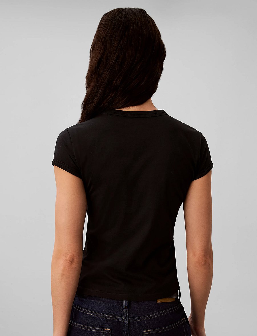 Calvin Klein Jeans - SS SLIM FIT HEART LOGO TEE - t-shirts - black - 2