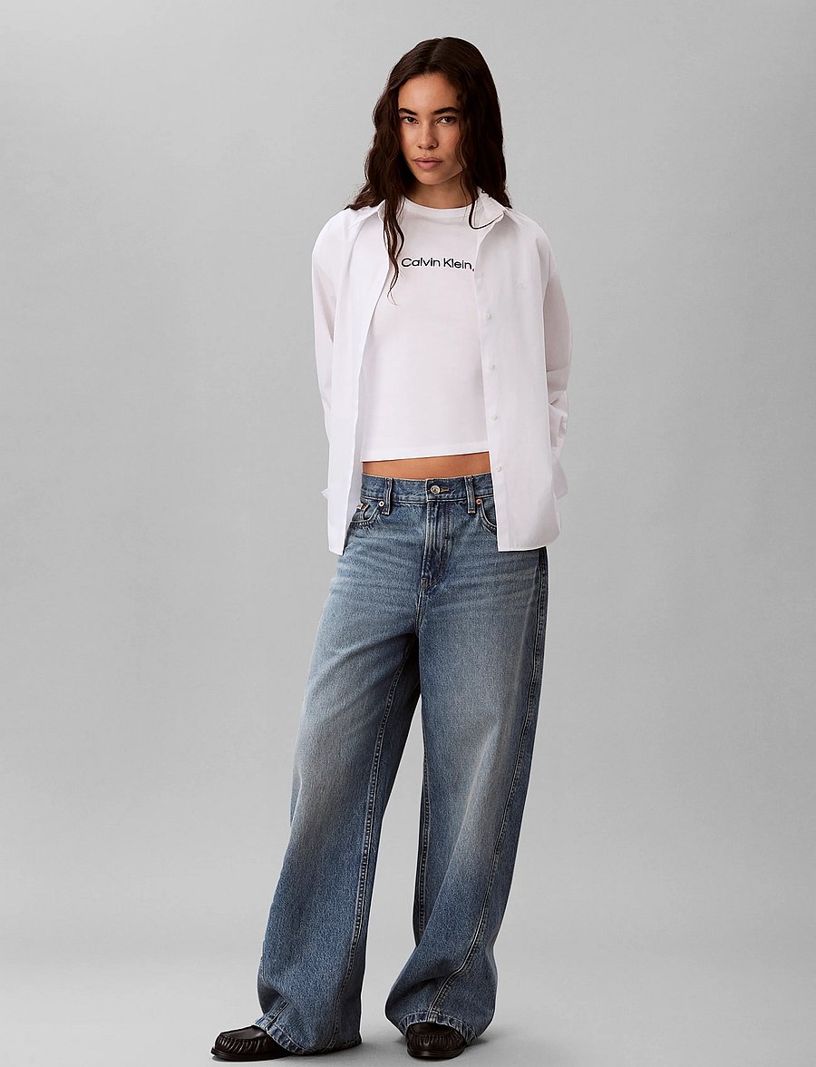 Calvin Klein Jeans - SS SLIM FIT HEART LOGO TEE - t-shirts - bright white - 0