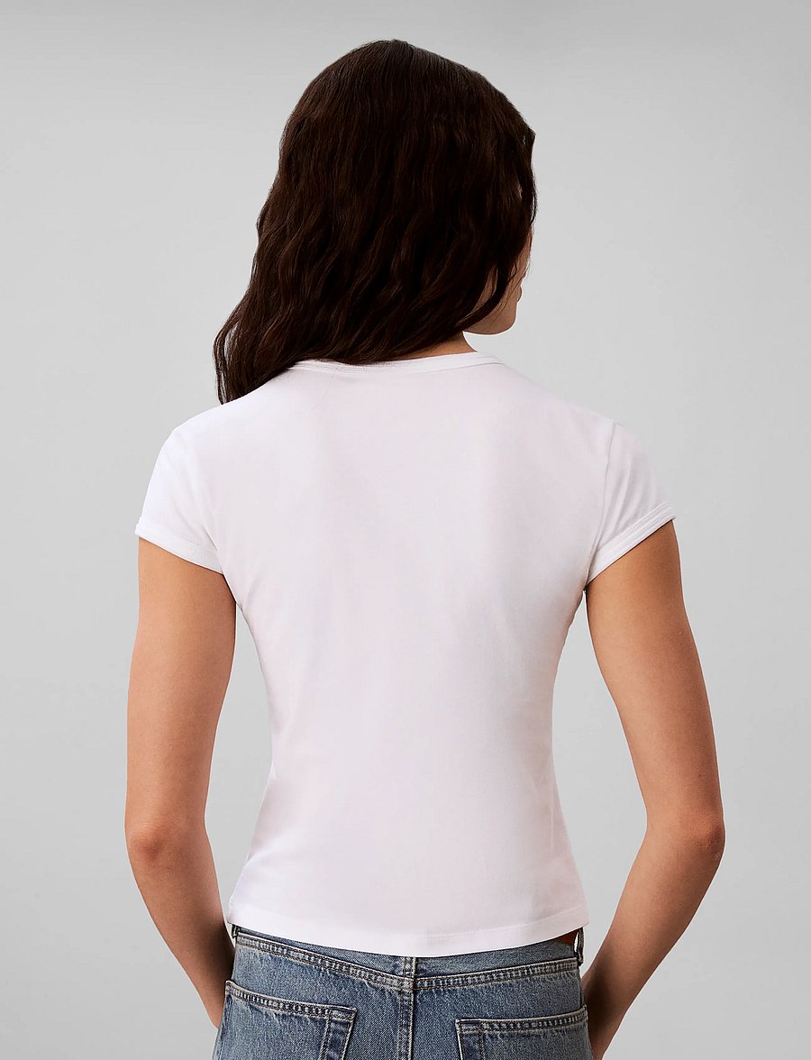 Calvin Klein Jeans - SS SLIM FIT HEART LOGO TEE - t-shirts - bright white - 2