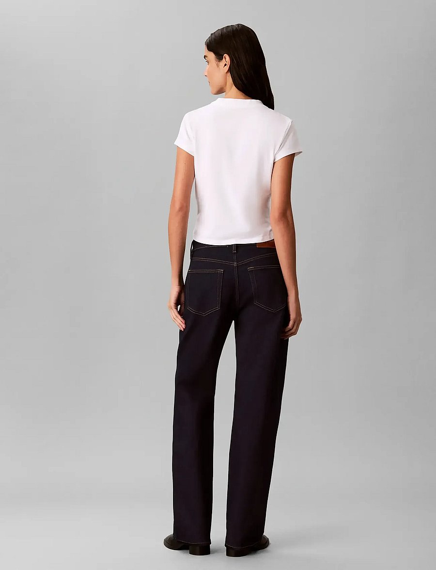 Calvin Klein Jeans - SS SLIM FIT BABY MONOLOGO SCRIPT - t-shirts - bright white - 2