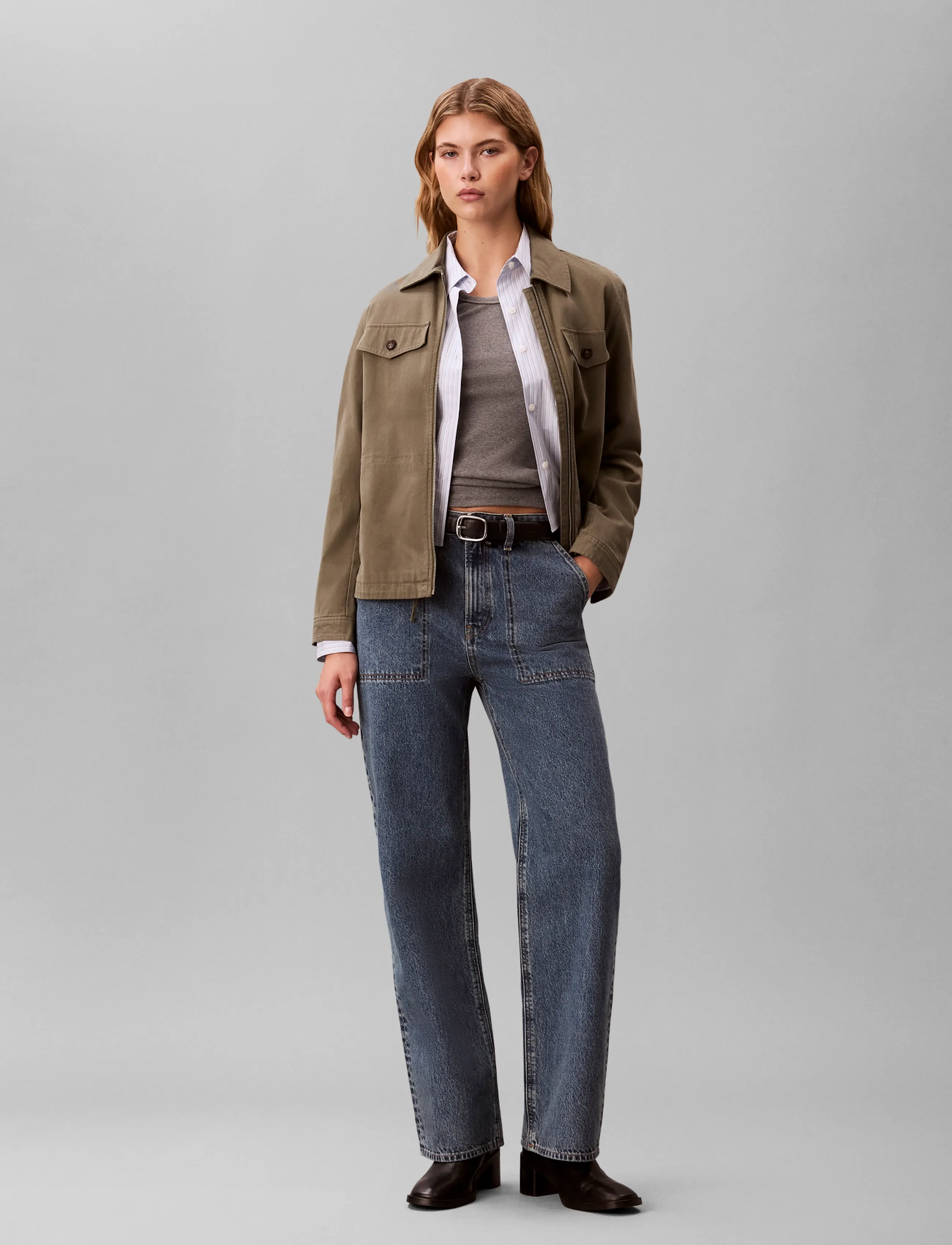 Calvin Klein Jeans Surplus Hr Loose Jean Fulton Blu, 26, Jeans, Blau - Wide, Frauen