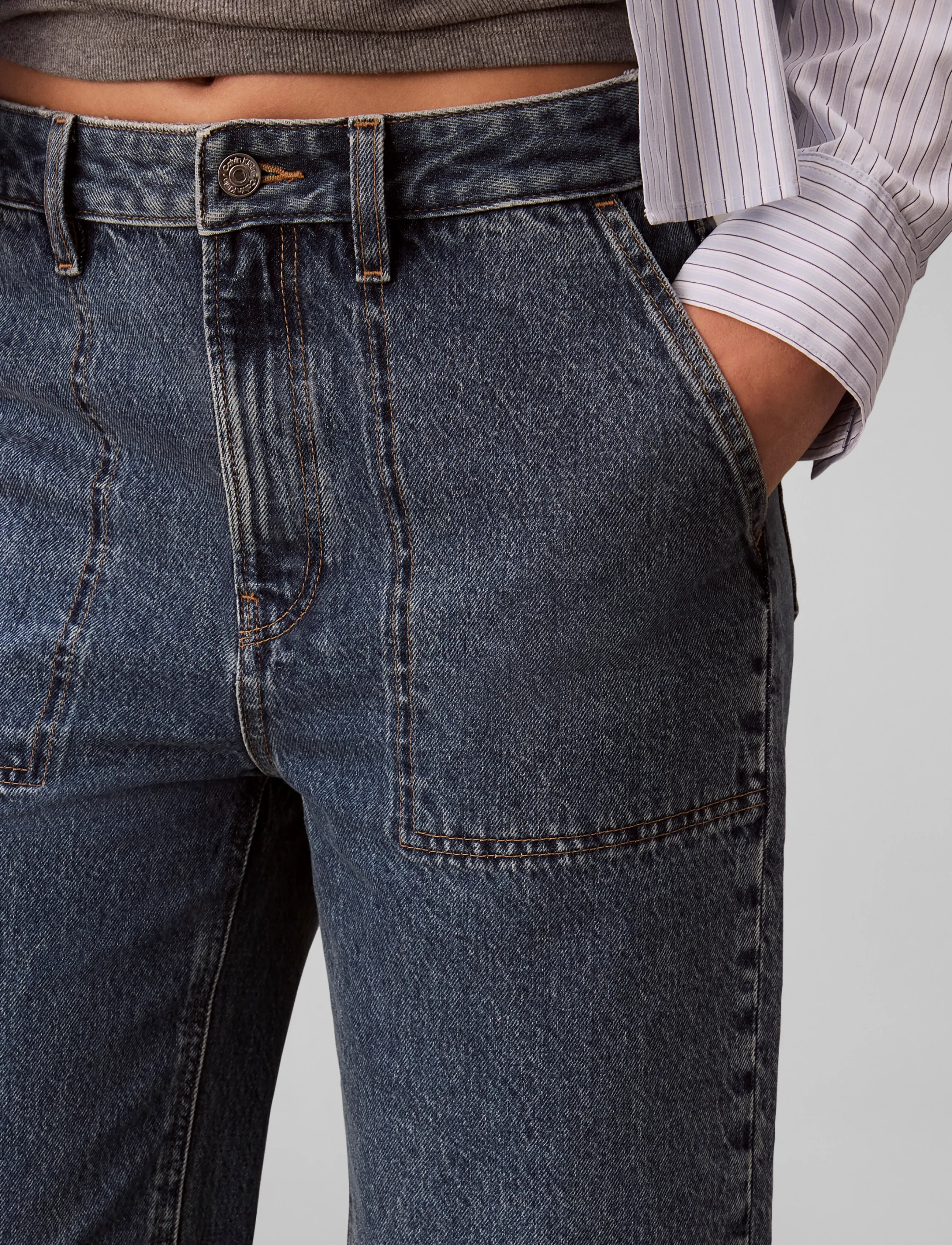 Calvin Klein Jeans - SURPLUS HR LOOSE JEAN FULTON BLU - brede jeans - fulton blue - 4