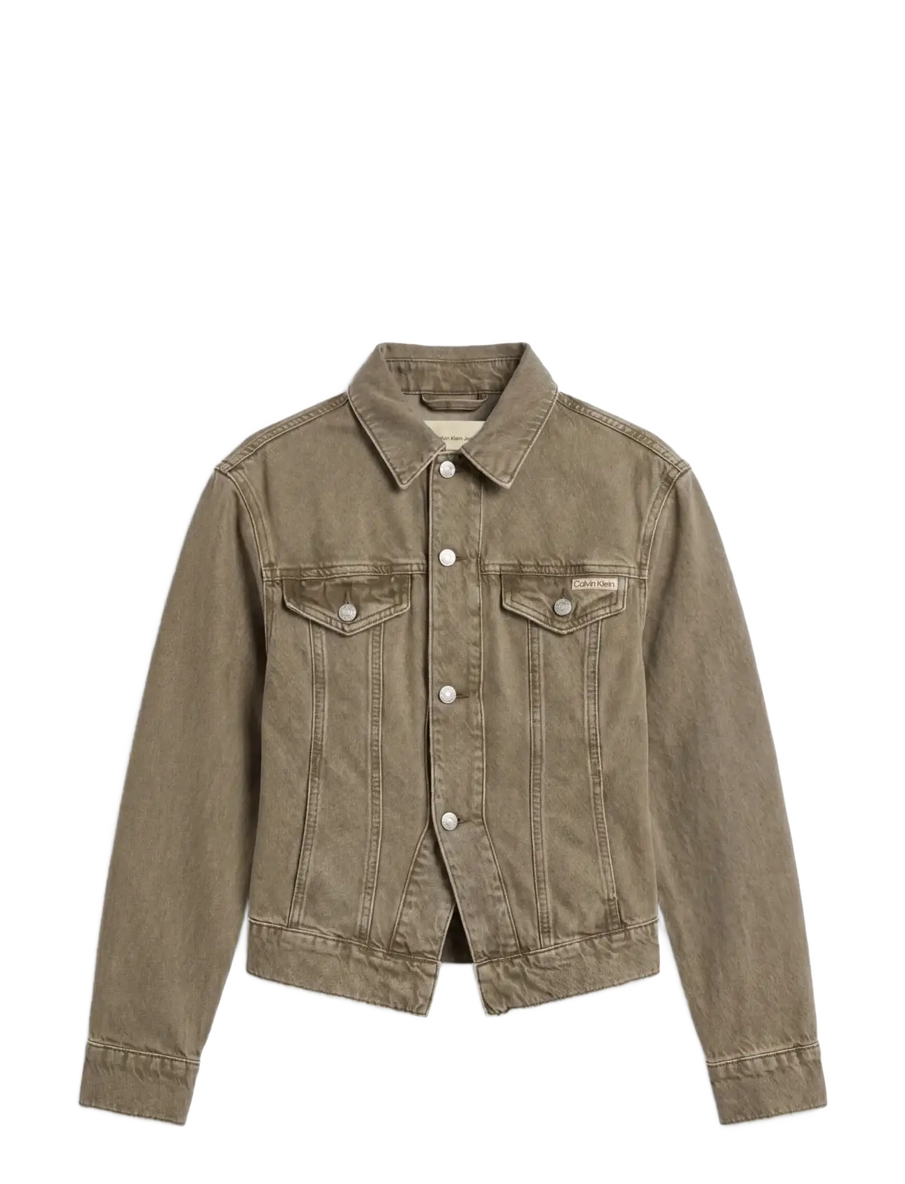 Calvin Klein Jeans - CINCHED PEPLUM JACKET FADED OLIV - spring jackets - faded olive - 1