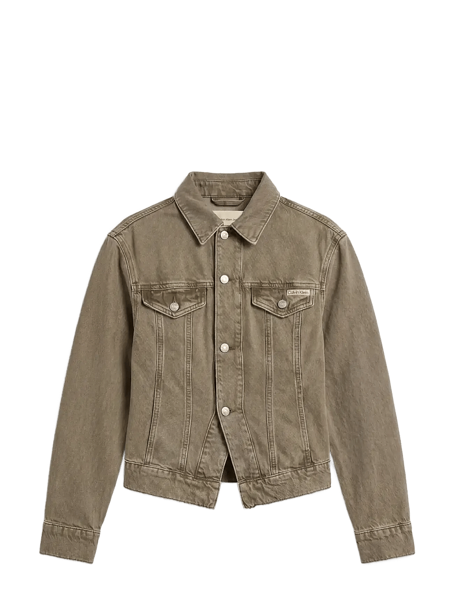 Calvin Klein Jeans - CINCHED PEPLUM JACKET FADED OLIV - spring jackets - faded olive - 1