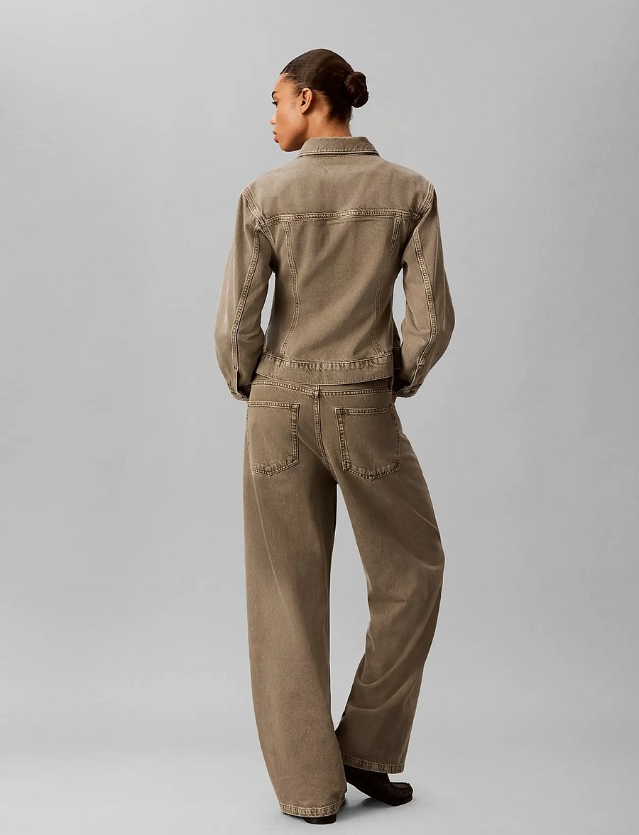 Calvin Klein Jeans - CINCHED PEPLUM JACKET FADED OLIV - spring jackets - faded olive - 2