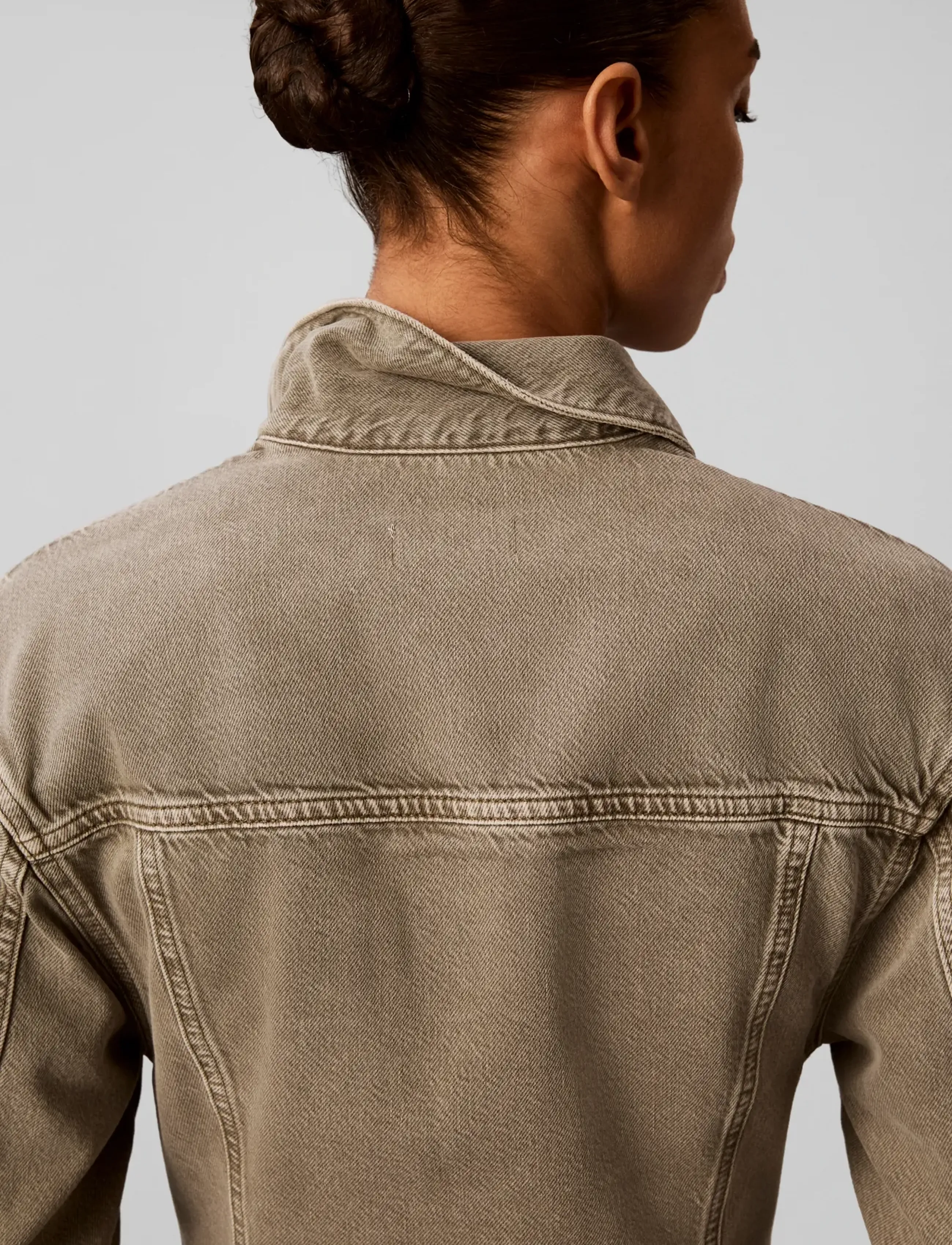 Calvin Klein Jeans - CINCHED PEPLUM JACKET FADED OLIV - spring jackets - faded olive - 4