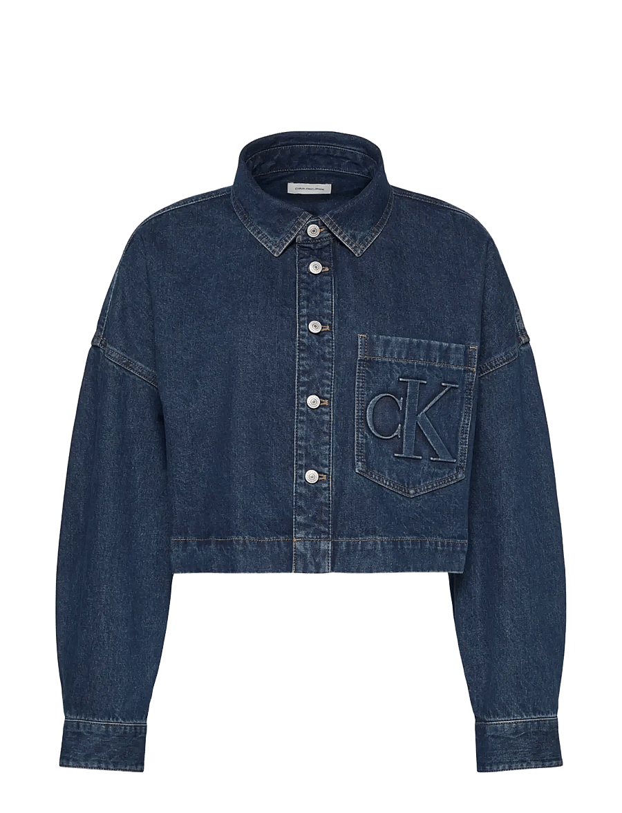Calvin Klein Jeans - BRANDED CROP LS SHIRT AUTUMN DUS - autumn dusk - 1