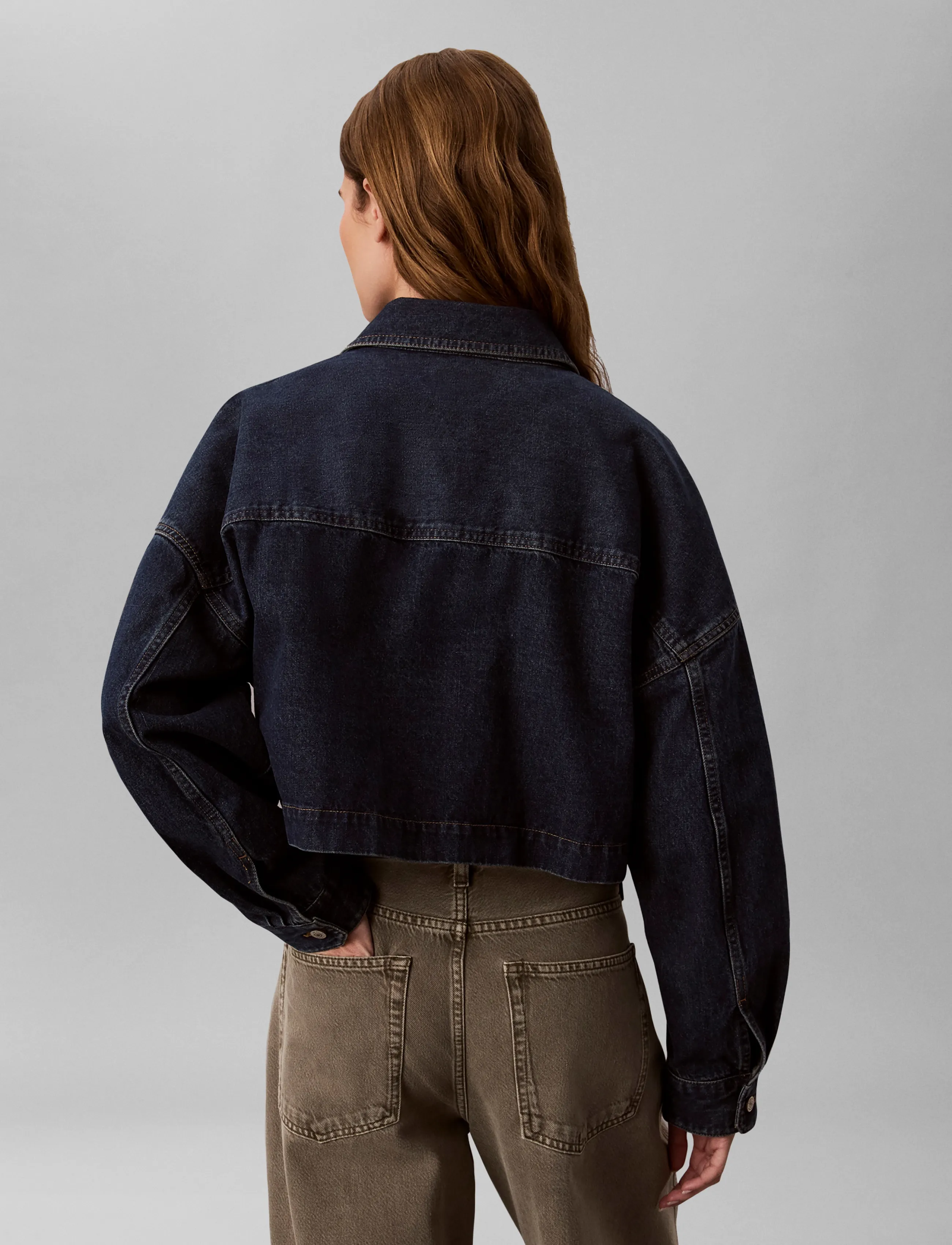 Calvin Klein Jeans - BRANDED CROP LS SHIRT AUTUMN DUS - autumn dusk - 2