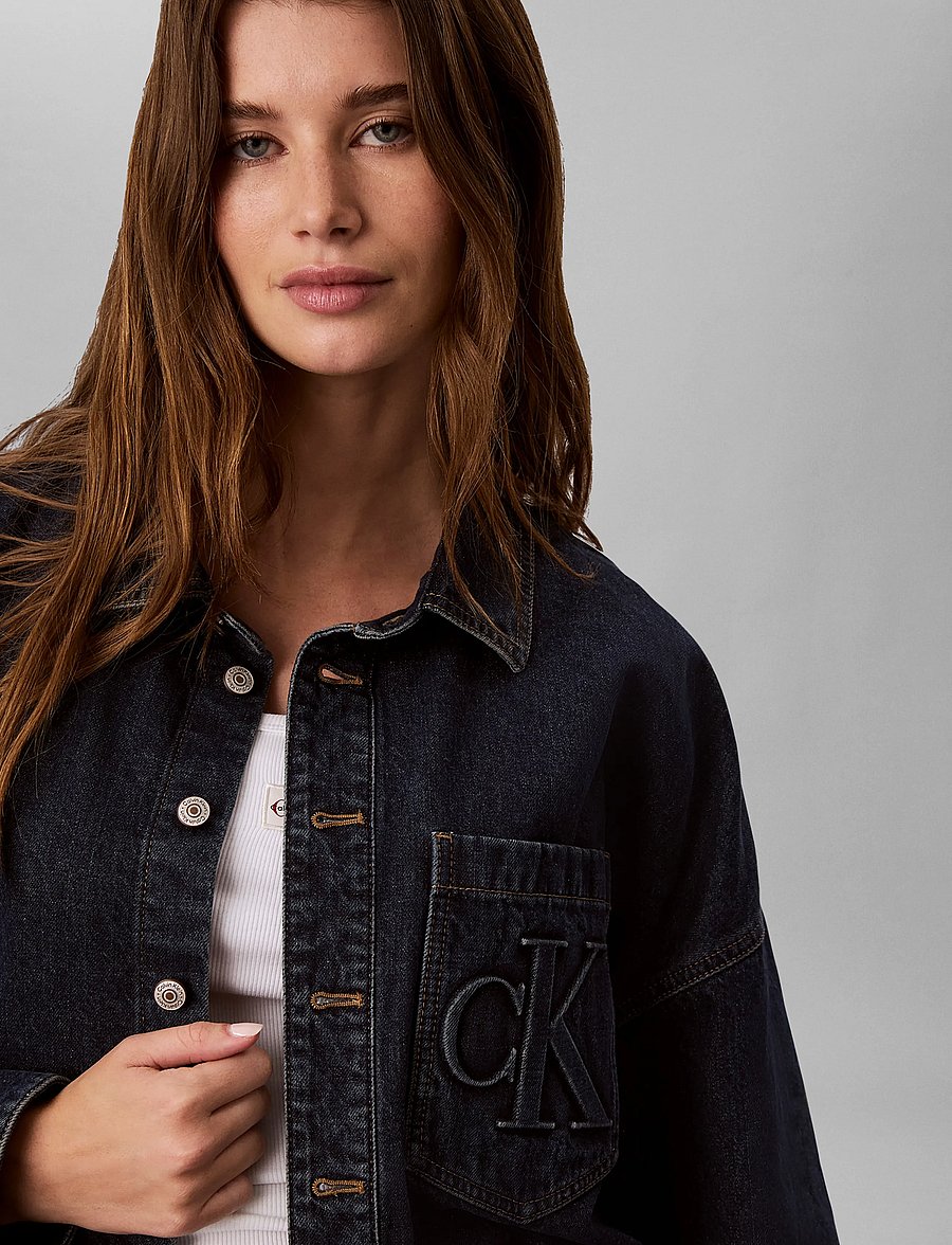 Calvin Klein Jeans - BRANDED CROP LS SHIRT AUTUMN DUS - autumn dusk - 4