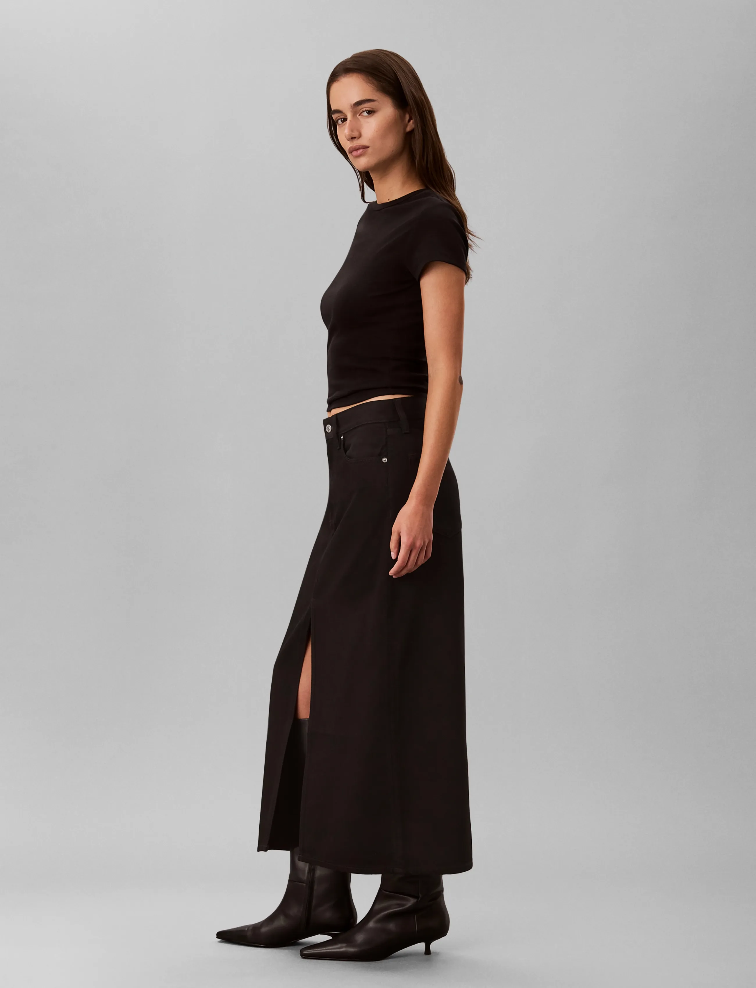 Calvin Klein Jeans - DENIM MAXI SKIRT CK CLASSIC BLAC - jeansröcke - ck classic black - 5