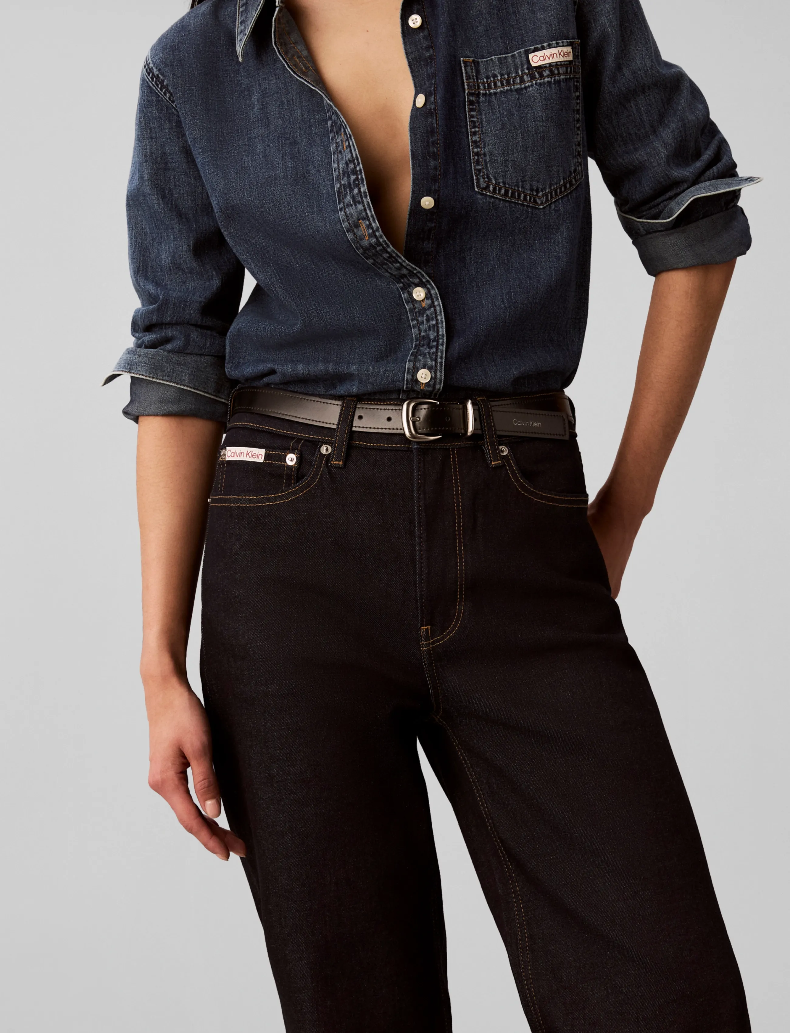 Calvin Klein Jeans - HIGH RISE LOOSE ICONIC INDIGO - straight jeans - iconic indigo - 4