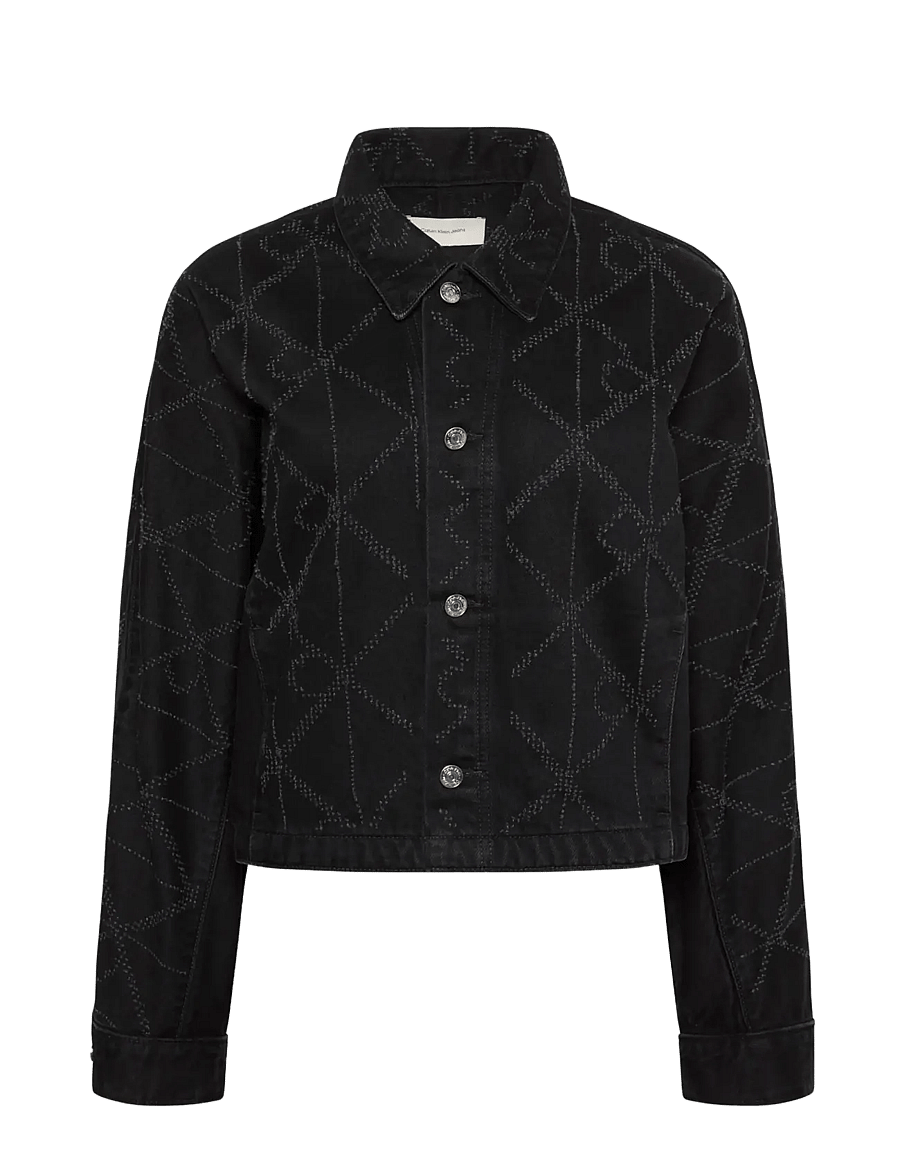 Calvin Klein Jeans - DOLEMAN TRUCKER NDLPUNCH CK WORN - vårjackor - ck worn black - 1