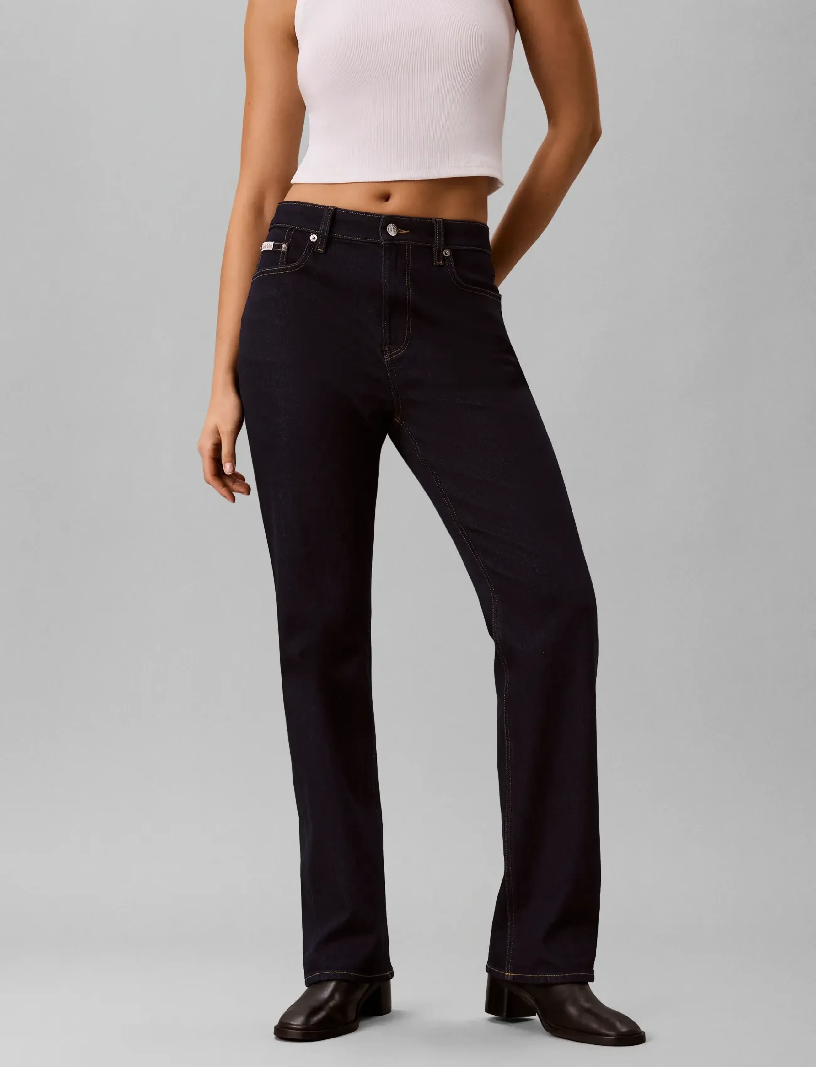 Calvin Klein Jeans - HIGH RISE STRAIGHT CK CLASSIC RI - ck classic rinse - 3