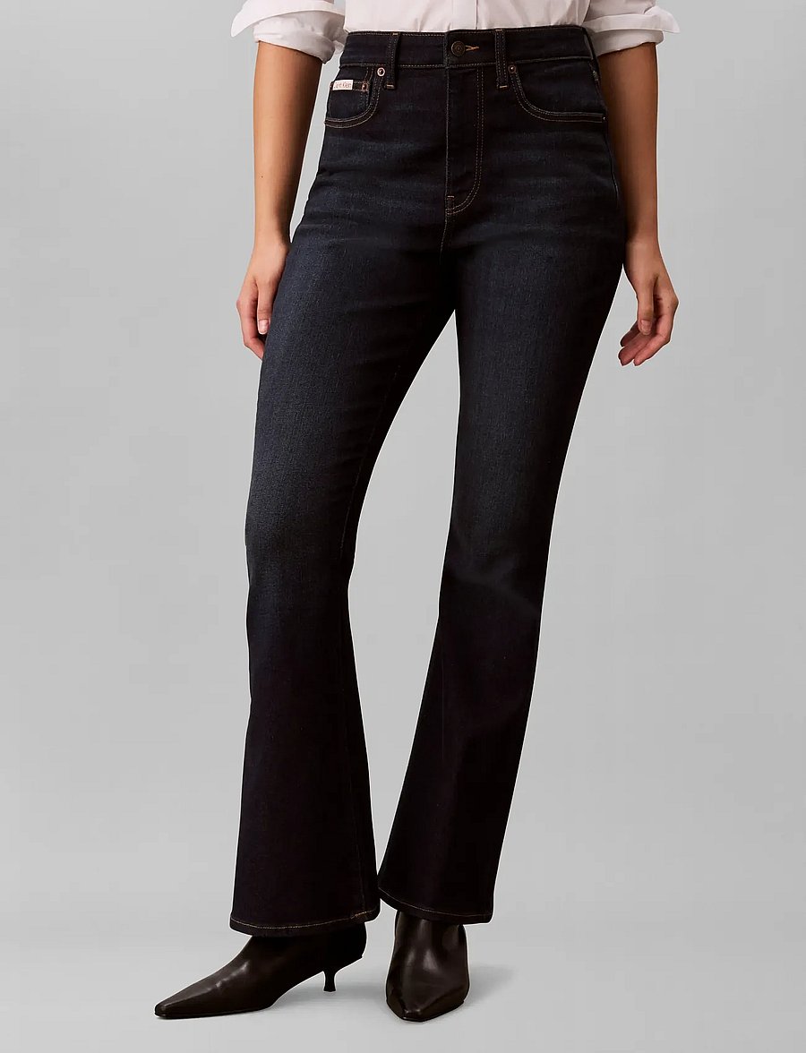 Calvin Klein Jeans - HIGH RISE FLARE SERENE EVENING - utsvängda jeans - serene evening - 3