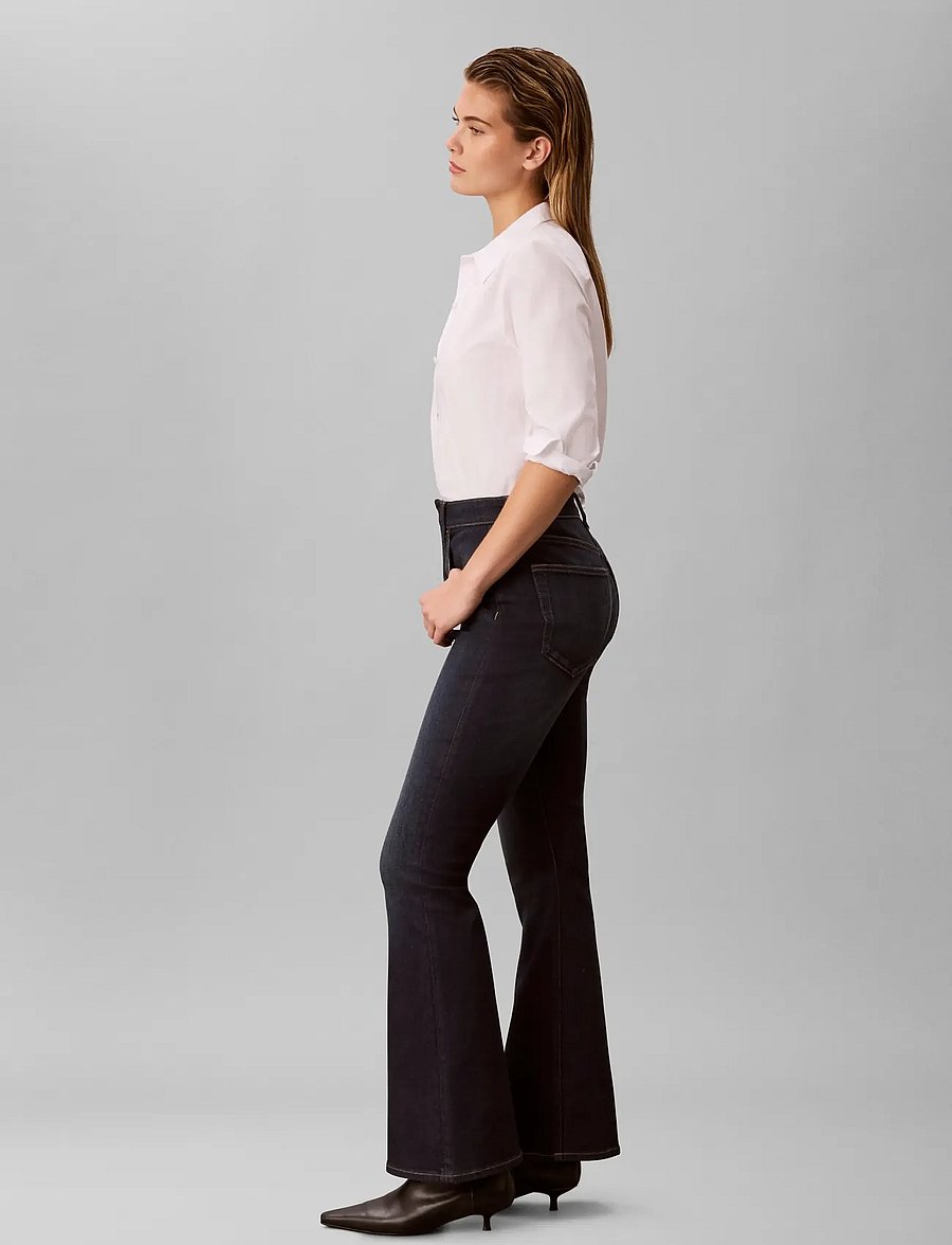Calvin Klein Jeans - HIGH RISE FLARE SERENE EVENING - utsvängda jeans - serene evening - 5