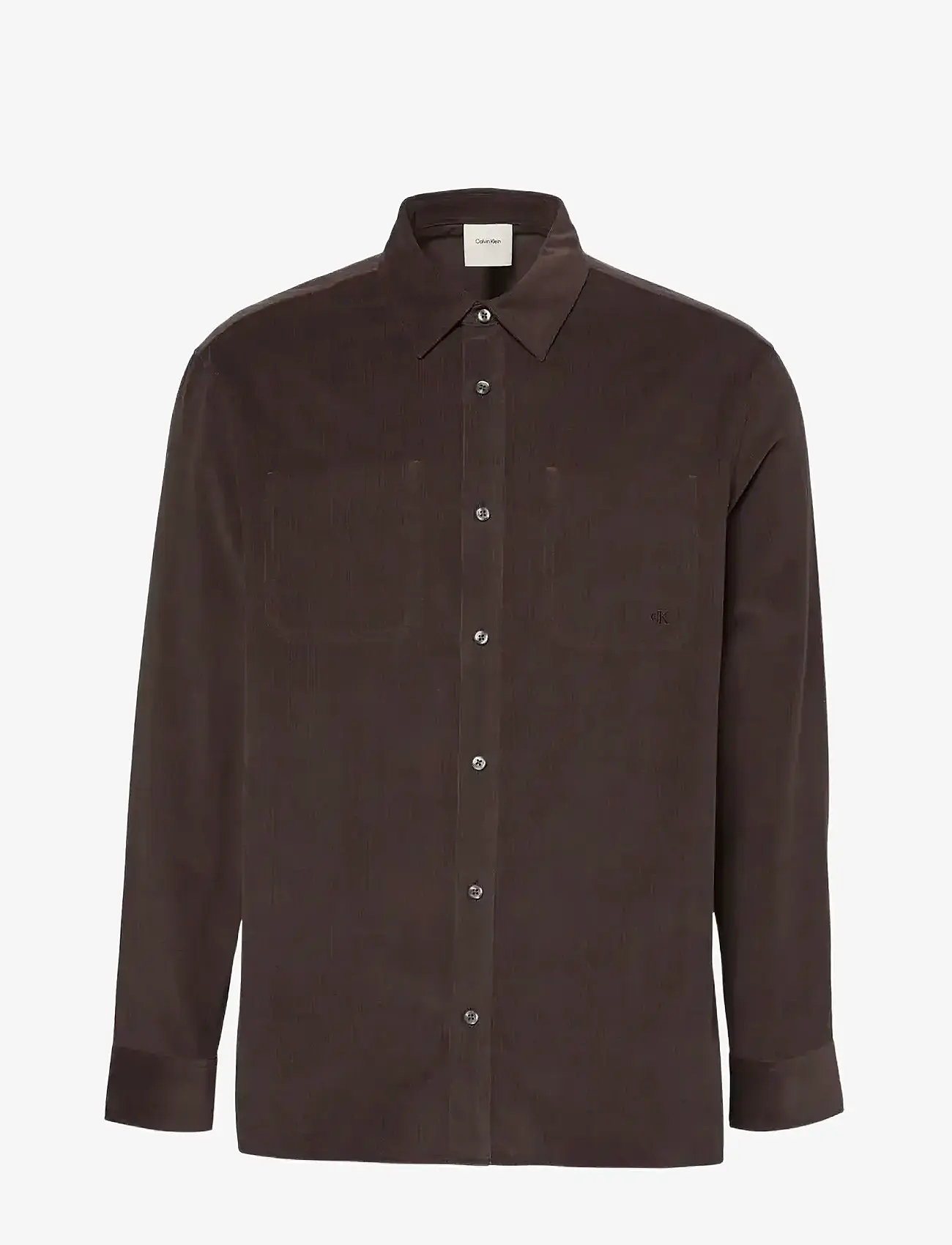 Calvin Klein Jeans - LS CORDUROY EASY SHIRT - cordhemden - chocolate torte - 1