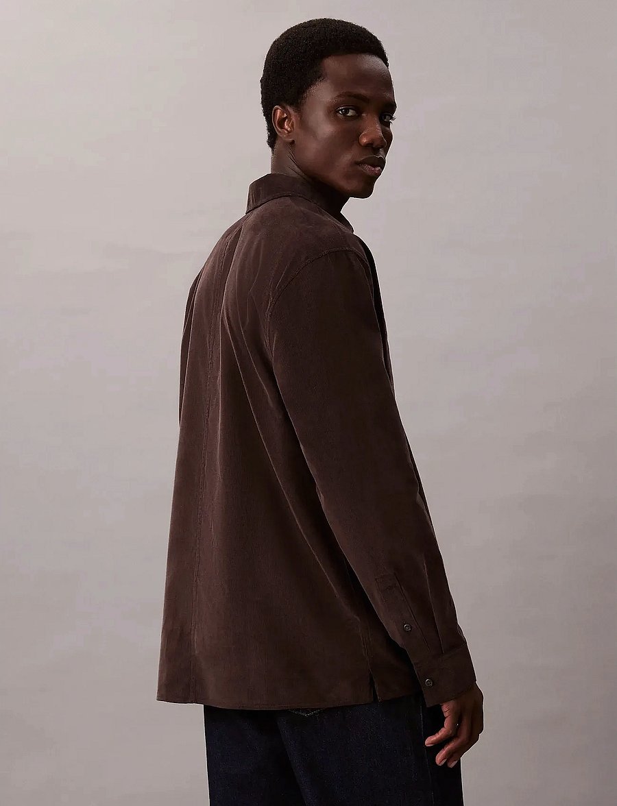Calvin Klein Jeans - LS CORDUROY EASY SHIRT - corduroy overhemden - chocolate torte - 5