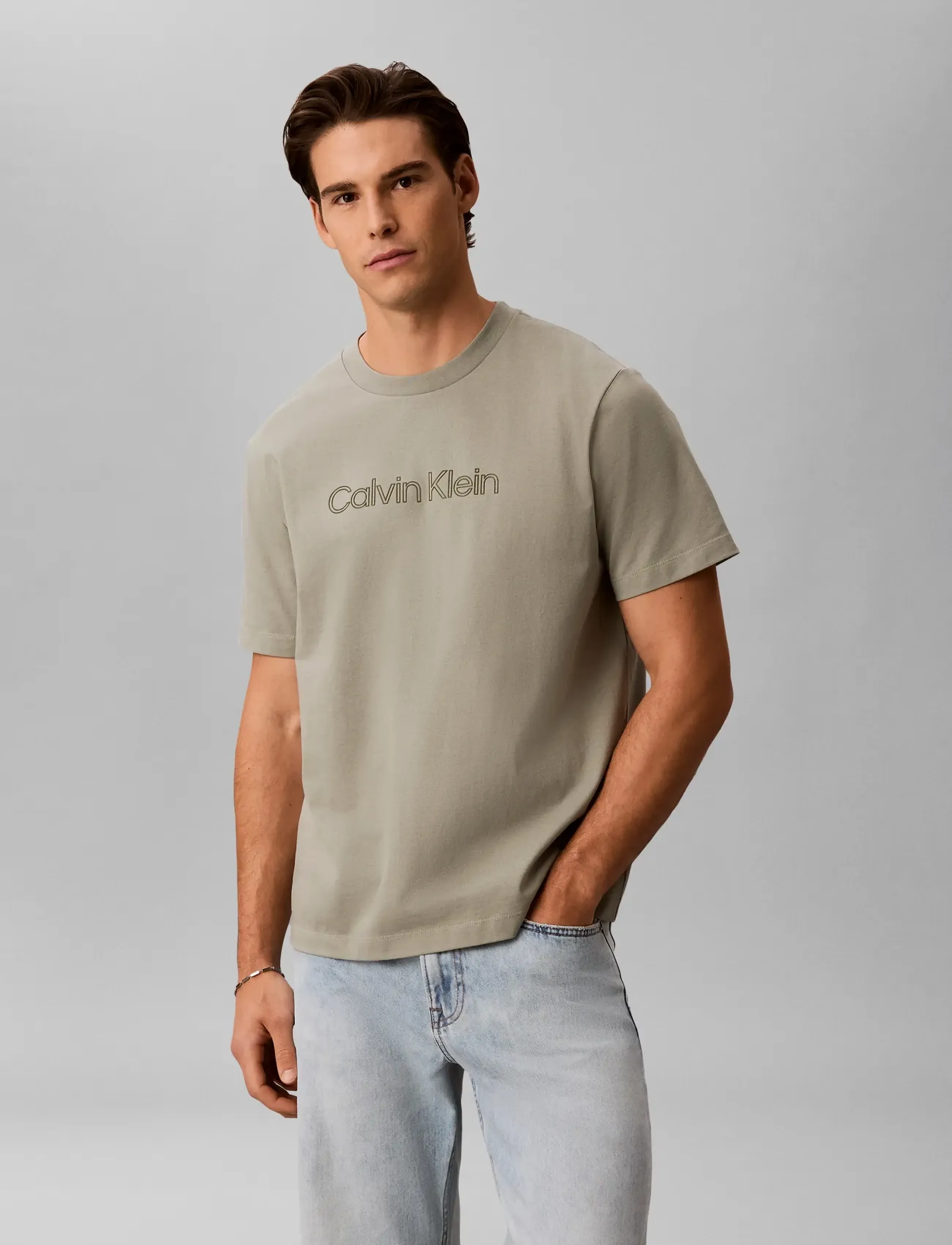Calvin Klein Jeans SS 20s EU SPW HD SHIN STNDRD GRA - Calvin Klein Jeans - SHADOW / grey