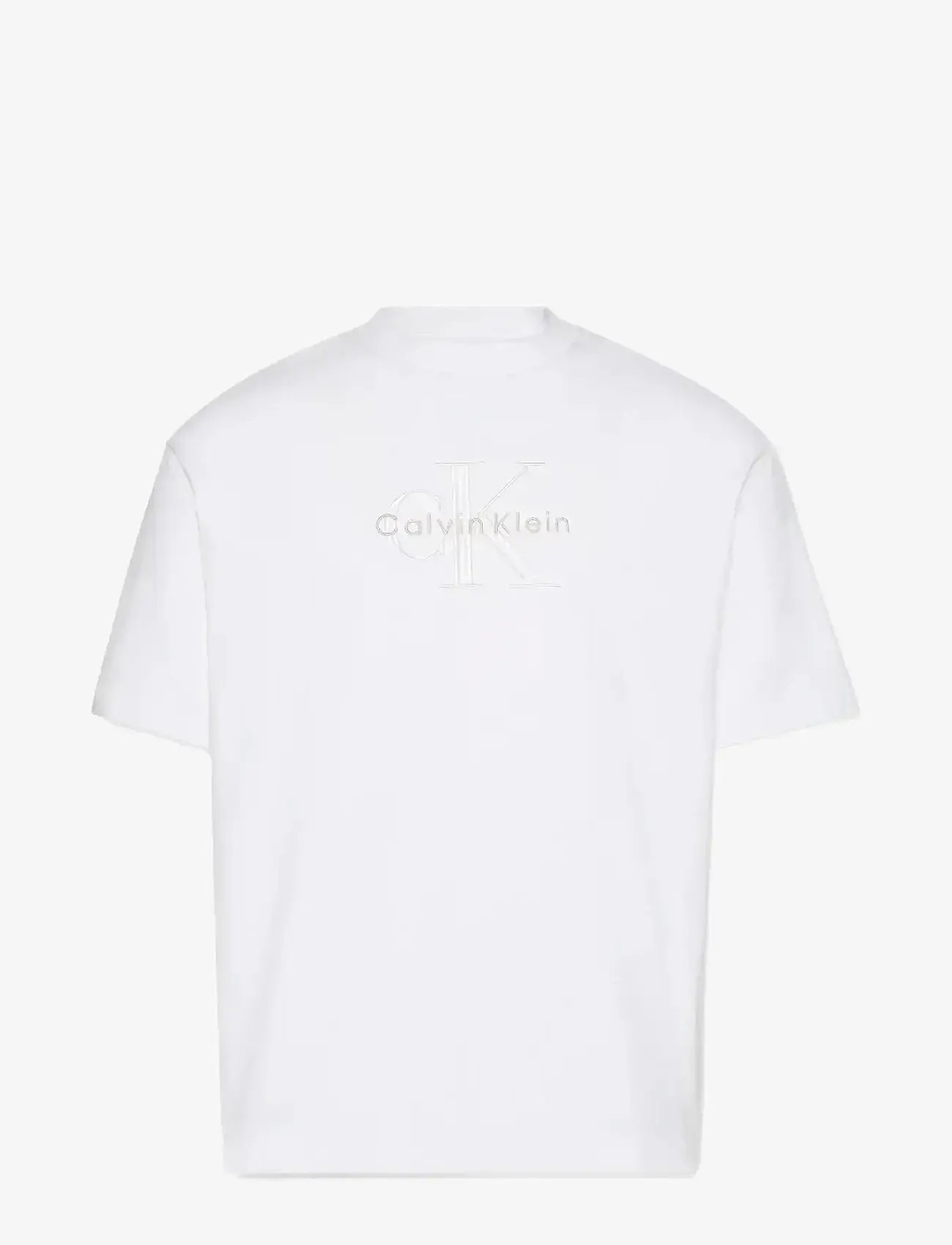 Calvin Klein Jeans - SS HERO MONOLOGO EMB 16S CREWNCK - kurzärmelig - brilliant white - 1