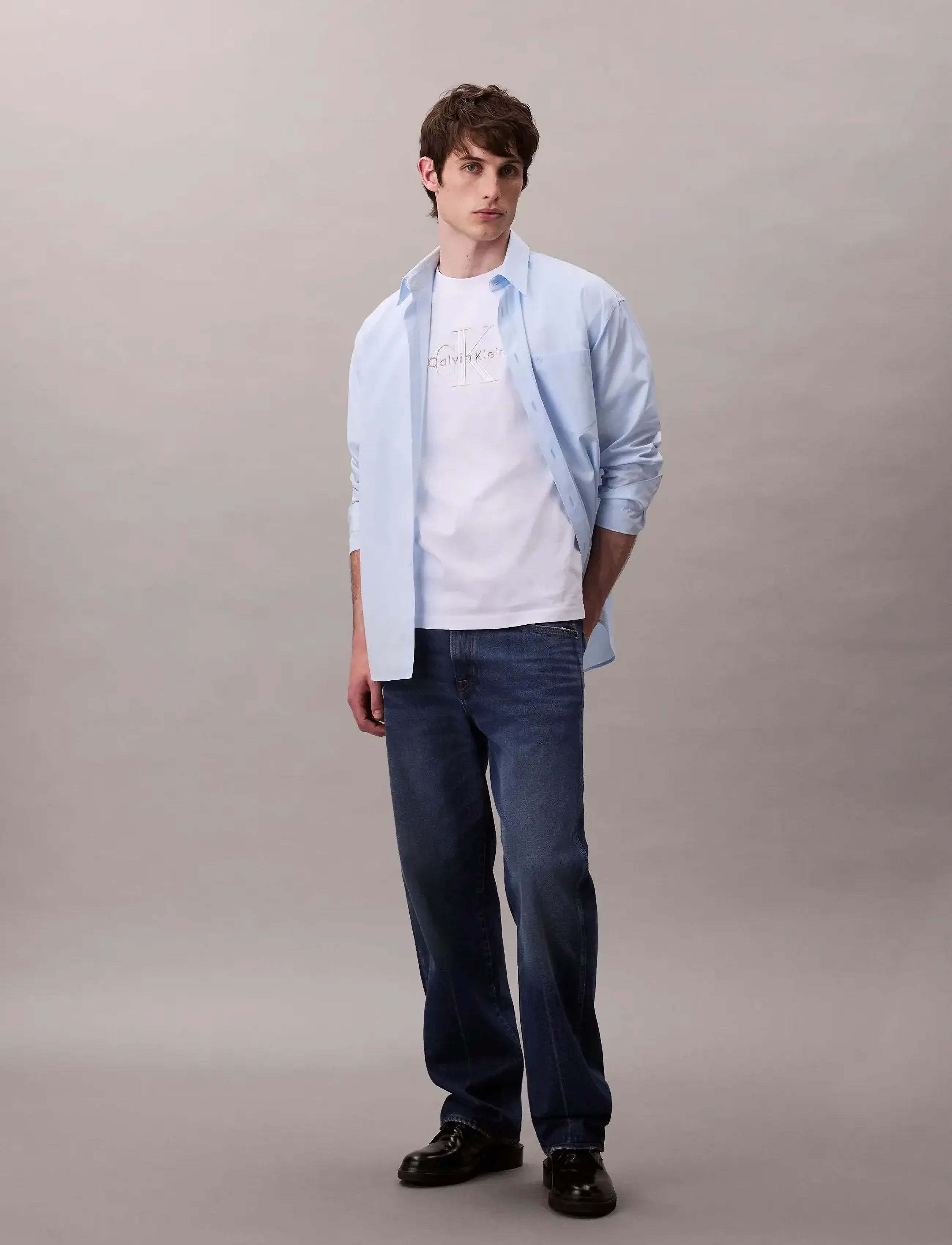 Calvin Klein Jeans - SS HERO MONOLOGO EMB 16S CREWNCK - kortærmede t-shirts - brilliant white - 3