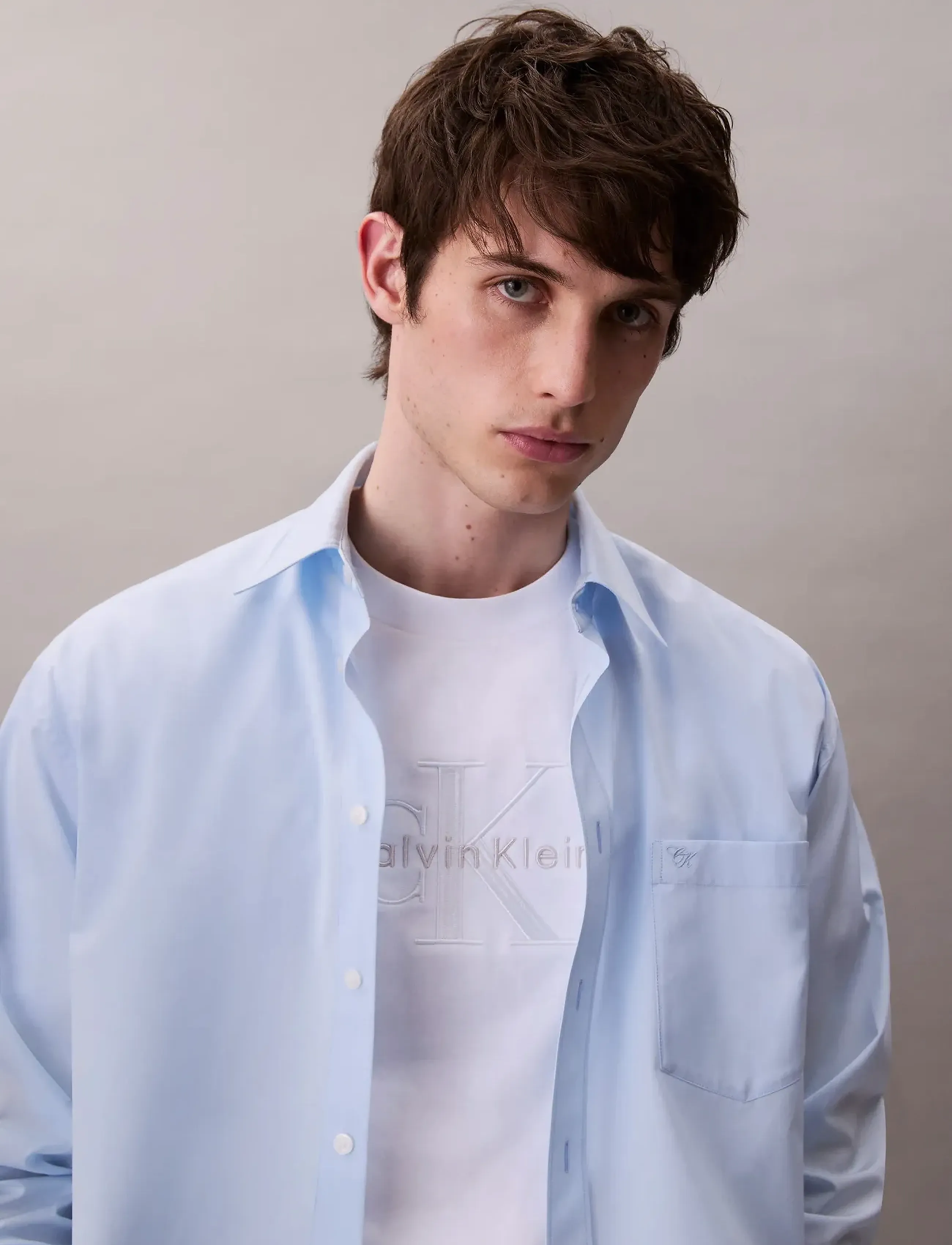 Calvin Klein Jeans - SS HERO MONOLOGO EMB 16S CREWNCK - kortærmede t-shirts - brilliant white - 4