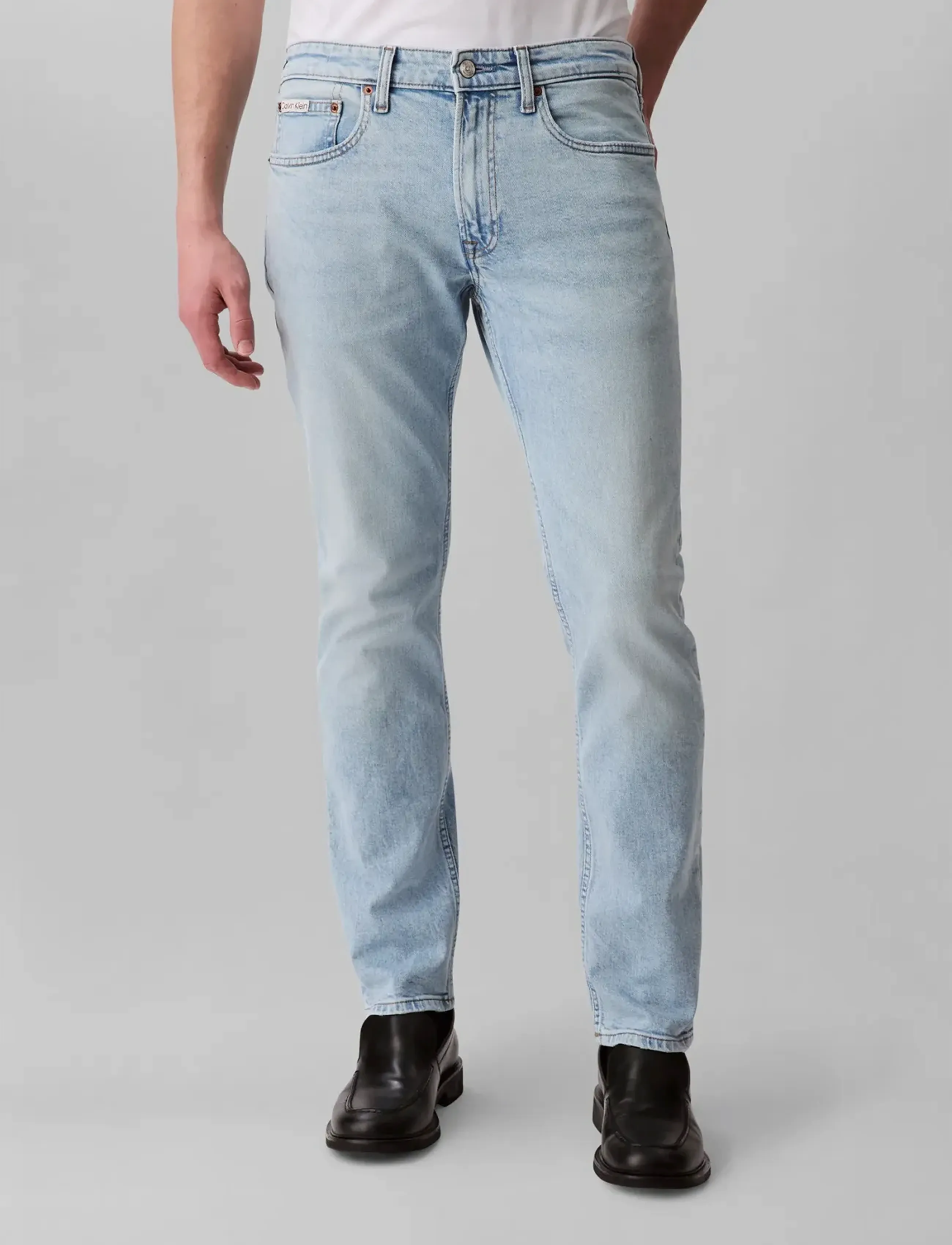 Calvin Klein Jeans Slim Marbled Beacon Jean Regen, 29 x 30, Jeans, Blau - Slim, Männerswear