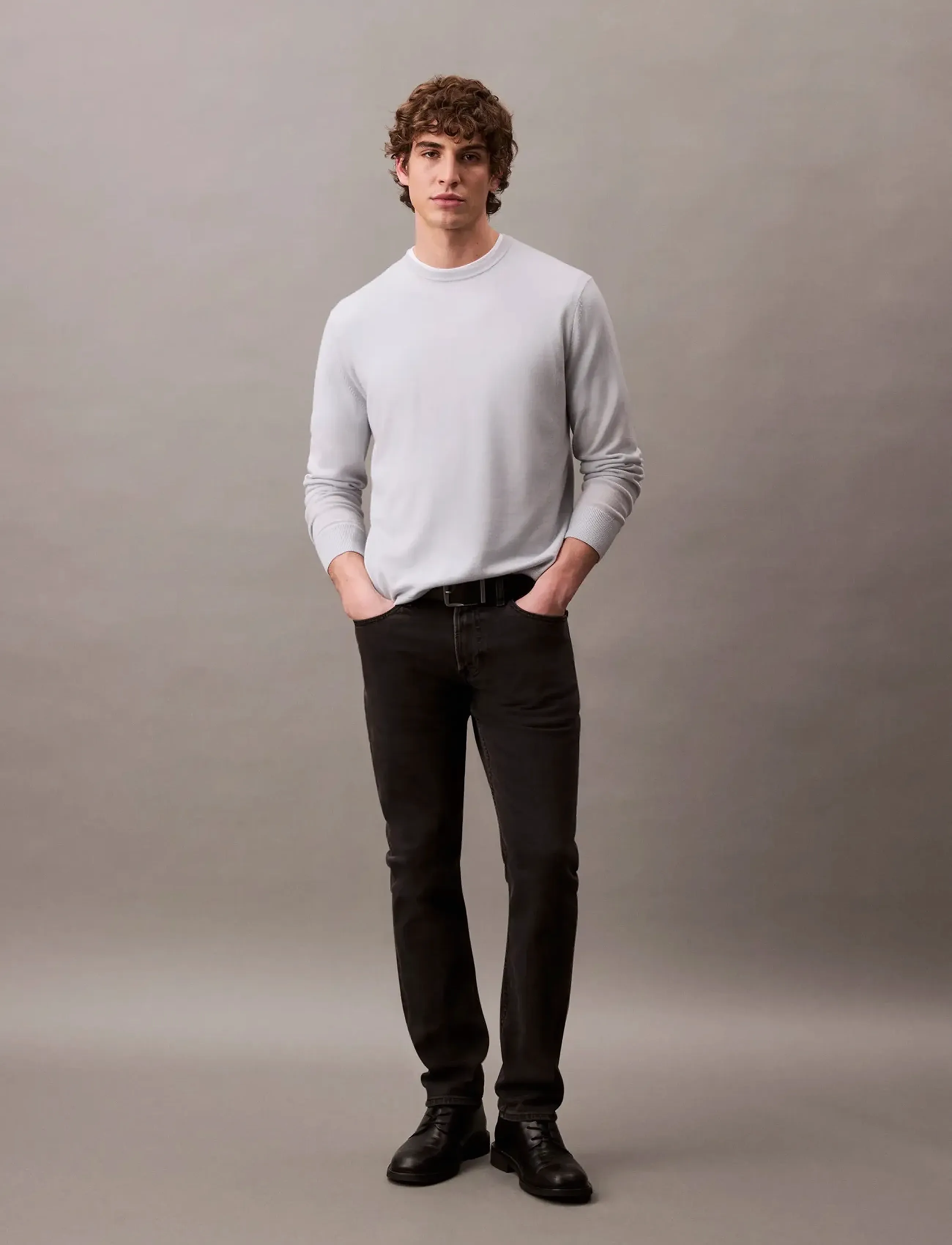 Calvin Klein Jeans SLIM CK ESSENTIAL BLACK JEAN - Jeans - CK ESSENTIAL BLACK / black
