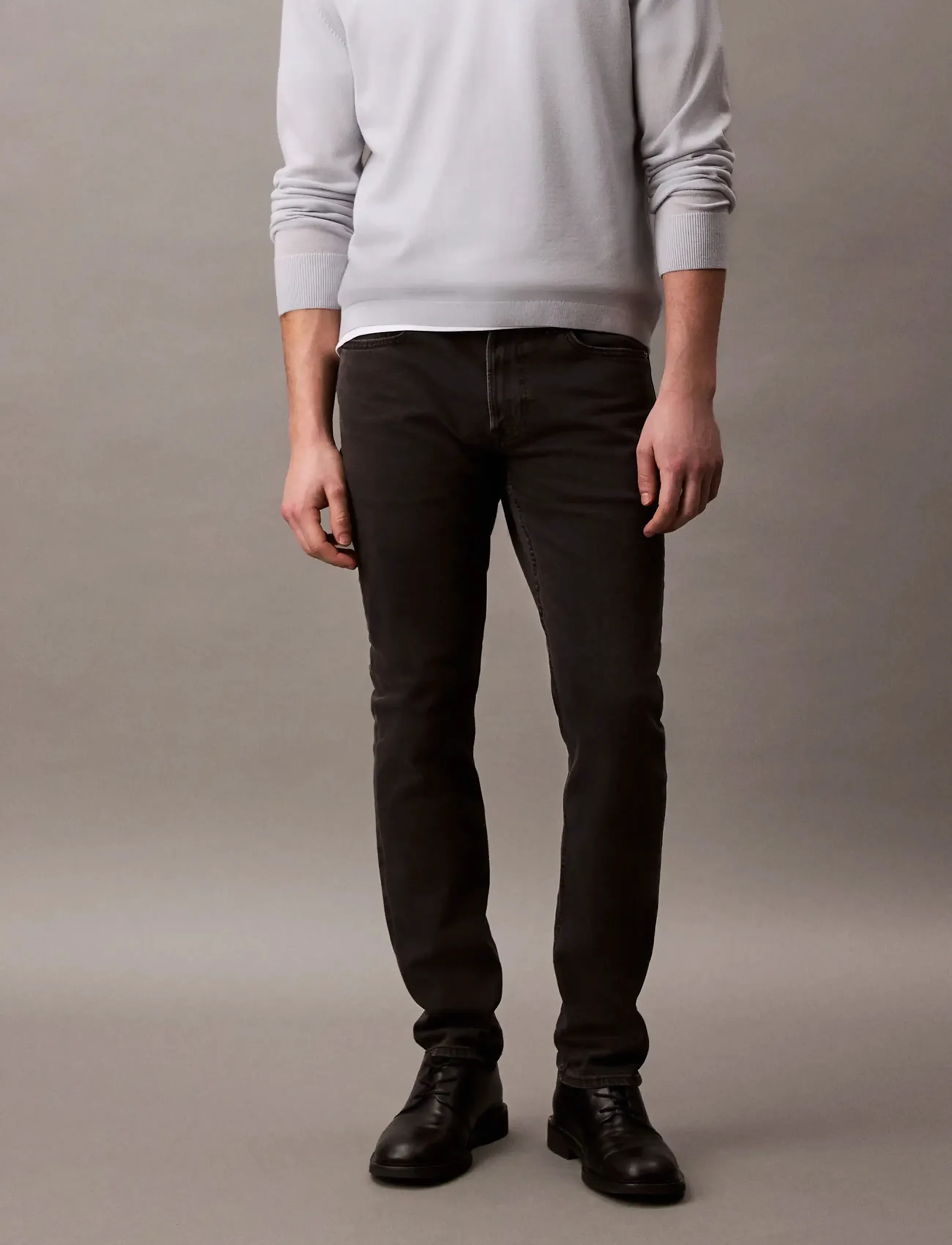 Calvin Klein Jeans SLIM CK ESSENTIAL BLACK JEAN - Jeans - CK ESSENTIAL BLACK / black