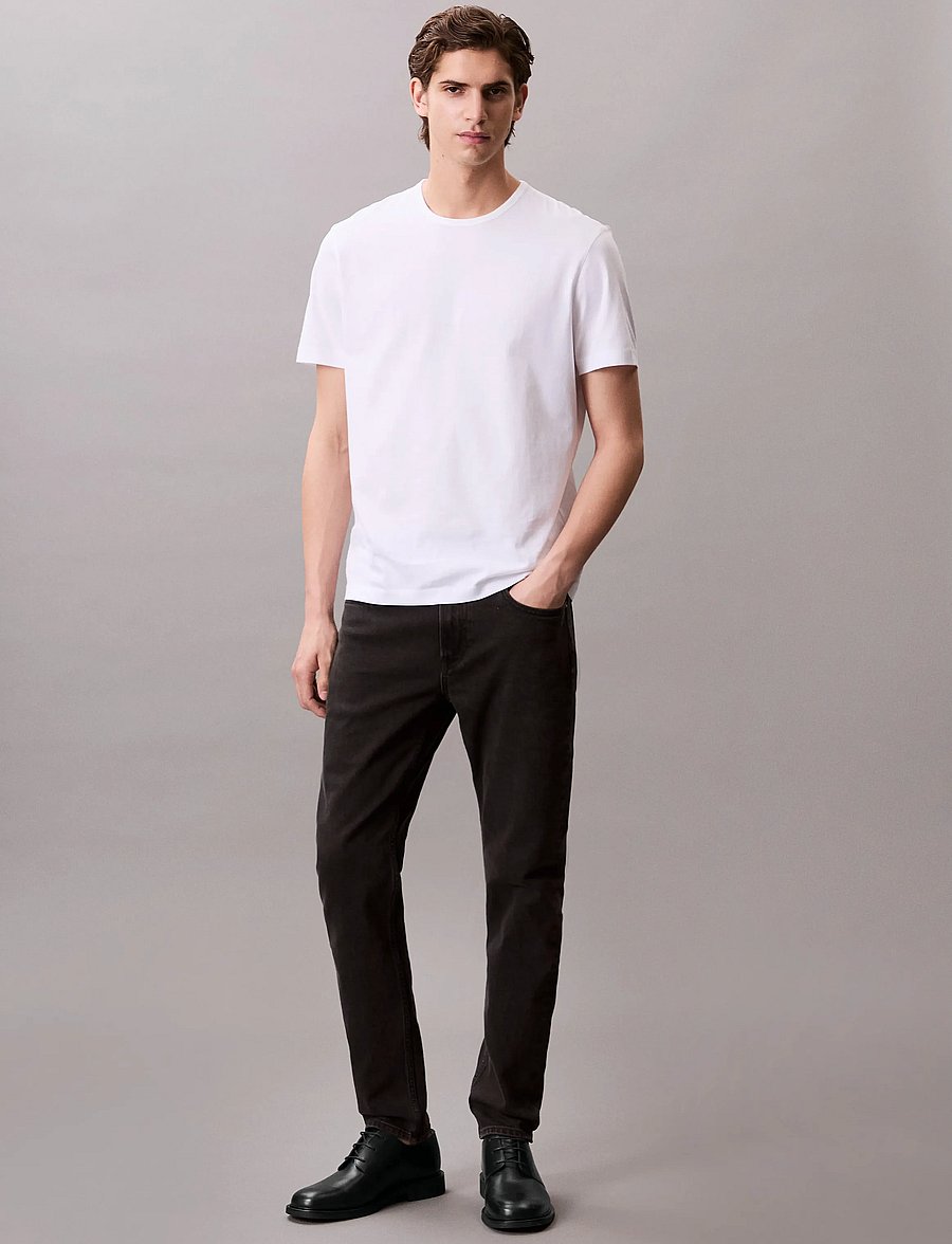 Calvin Klein Jeans - SLIM TAPER BLACK OIL SLICK JEAN - slim fit jeans - ck essential black - 0