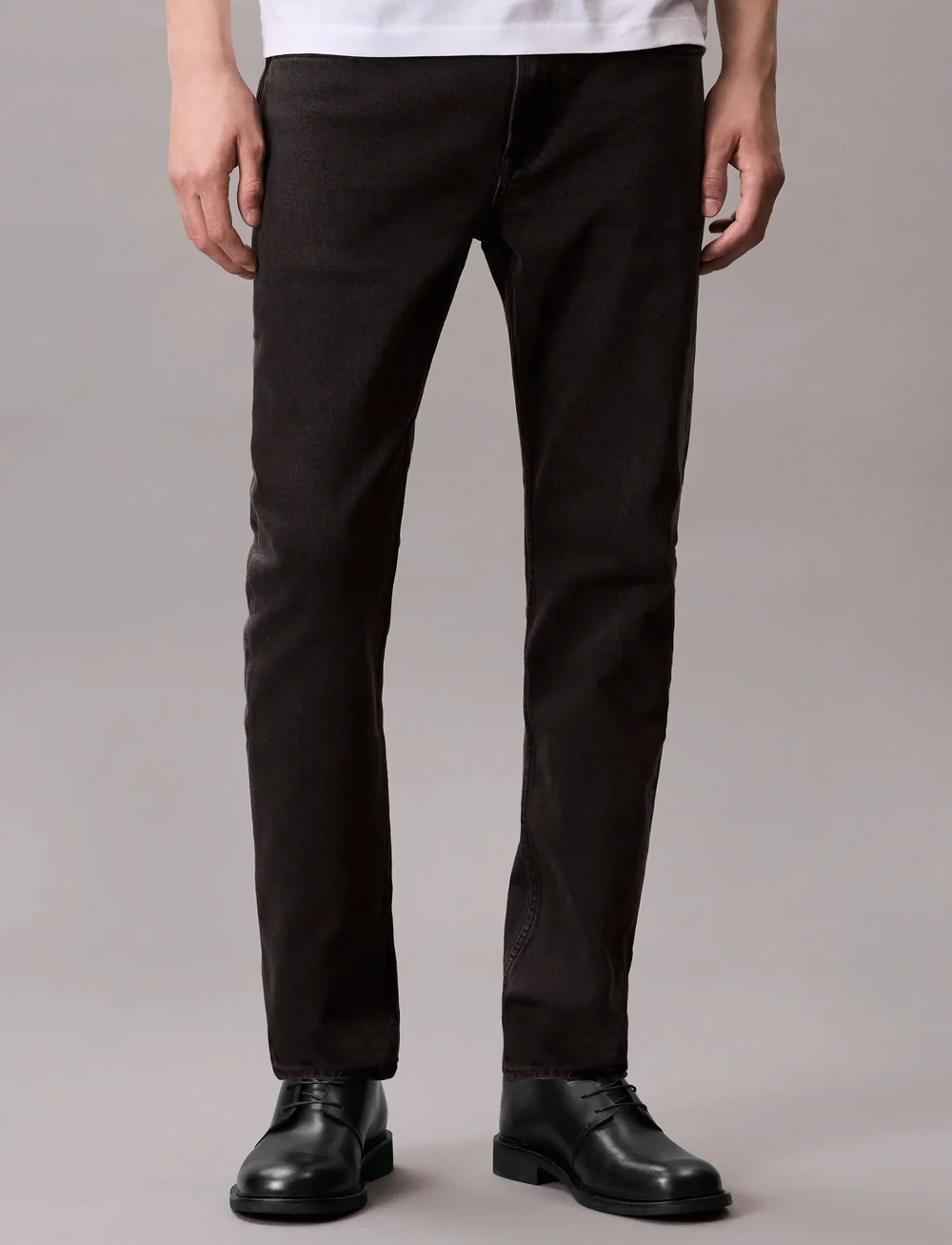 Calvin Klein Jeans - SLIM TAPER BLACK OIL SLICK JEAN - slim jeans - ck essential black - 3