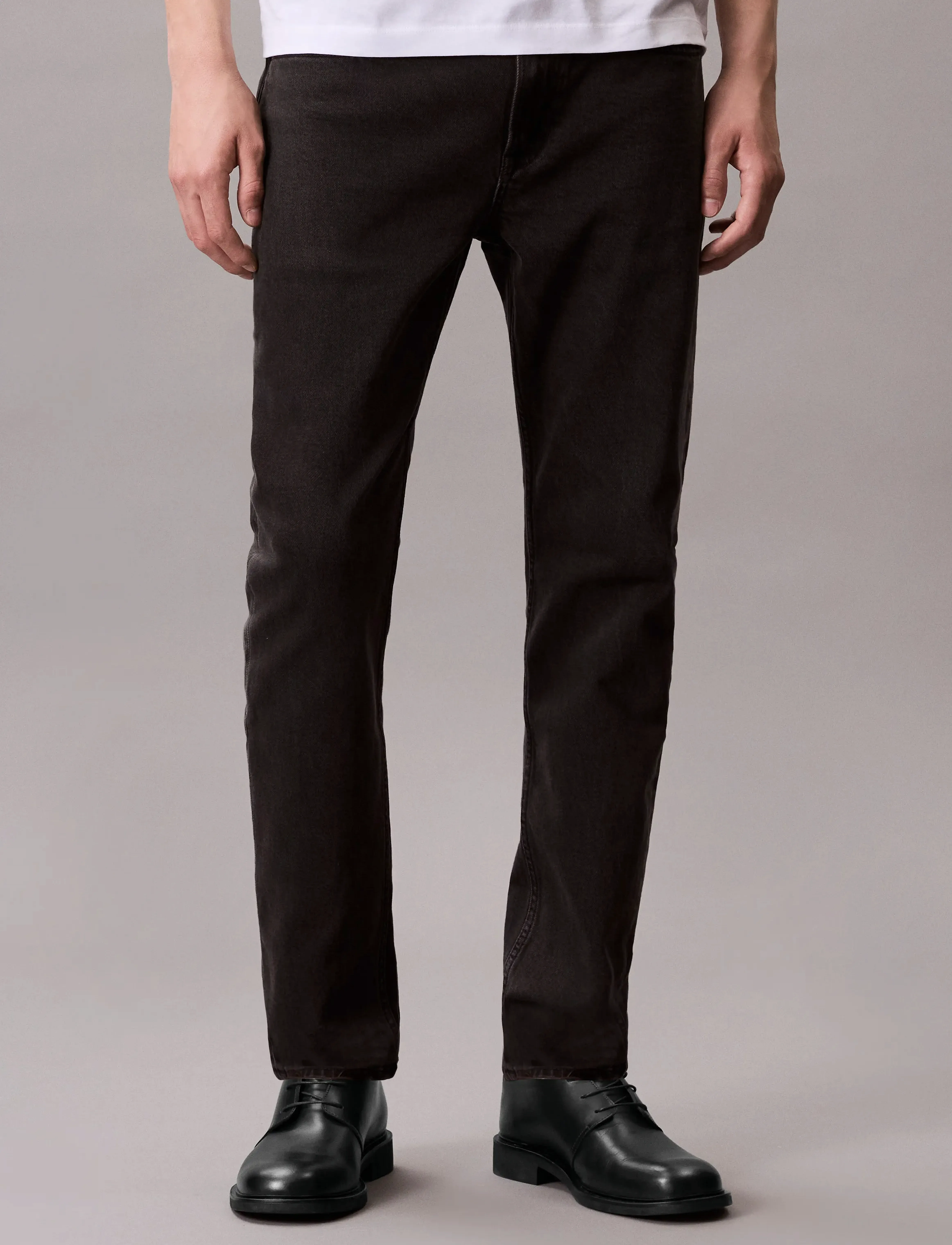 Calvin Klein Jeans - SLIM TAPER BLACK OIL SLICK JEAN - slim jeans - ck essential black - 3