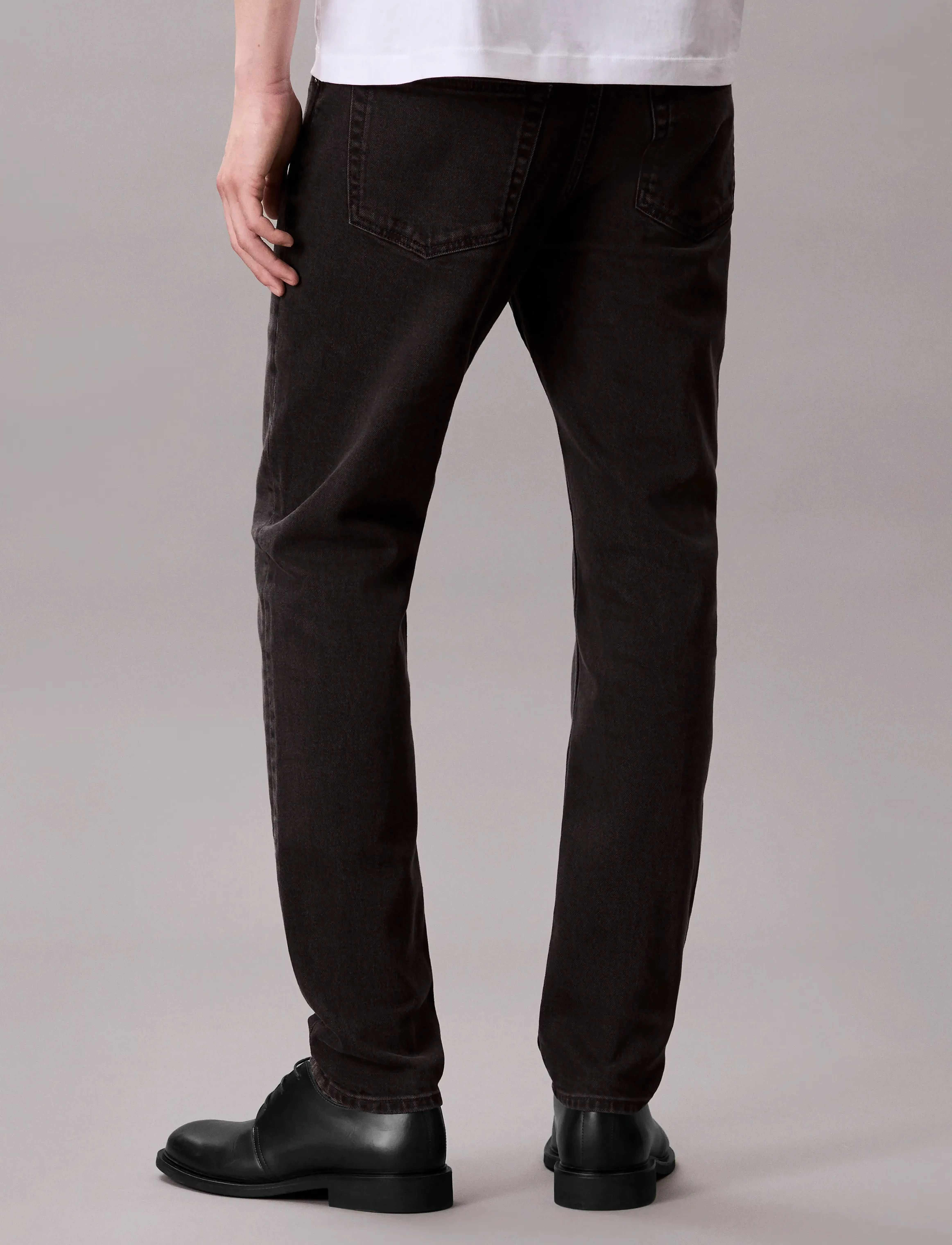 Calvin Klein Jeans - SLIM TAPER BLACK OIL SLICK JEAN - slim jeans - ck essential black - 4