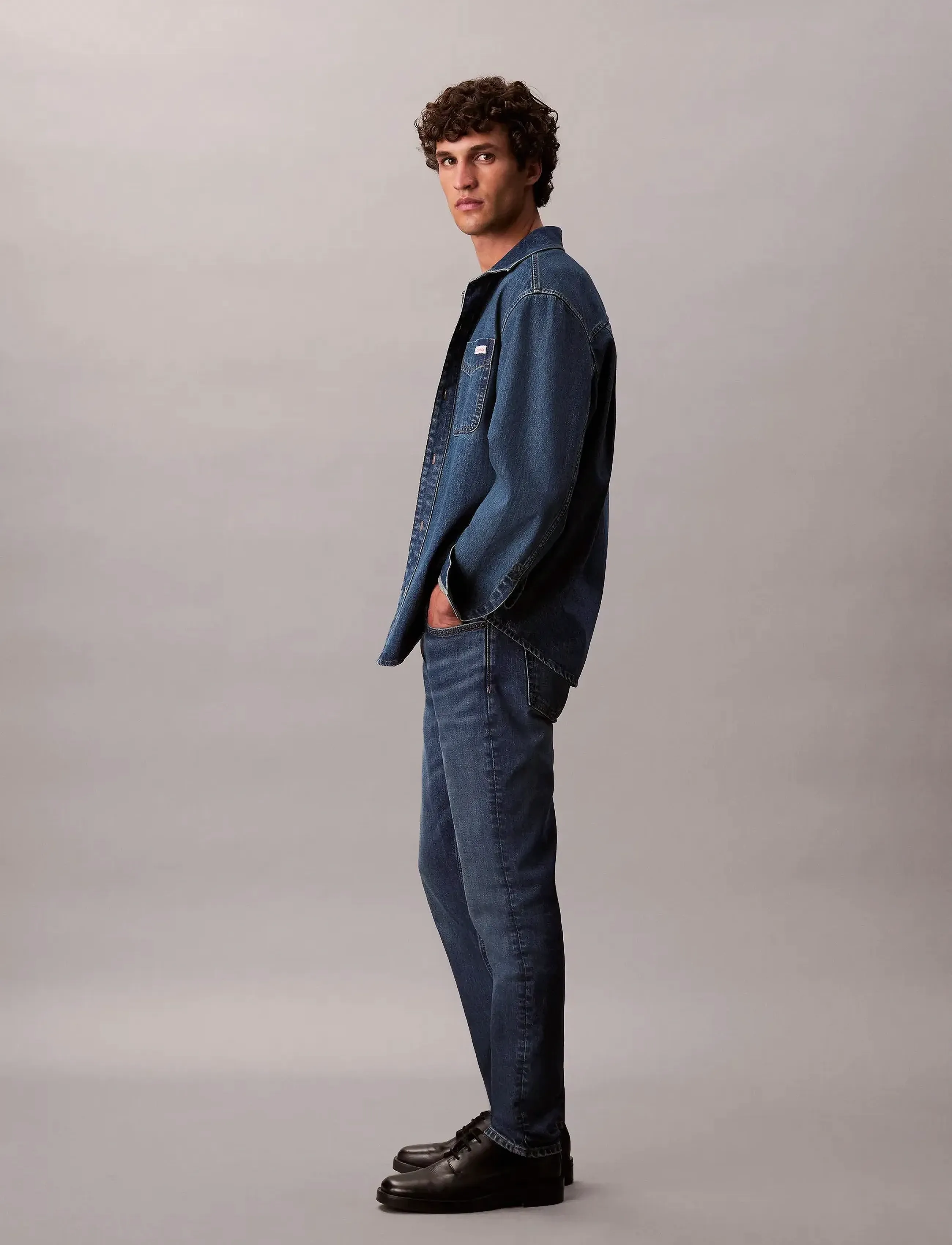 Calvin Klein Jeans - SLIM TAPER SAHARA SAND JEAN - laisvo kirpimo džinsai - sahara sand - 3