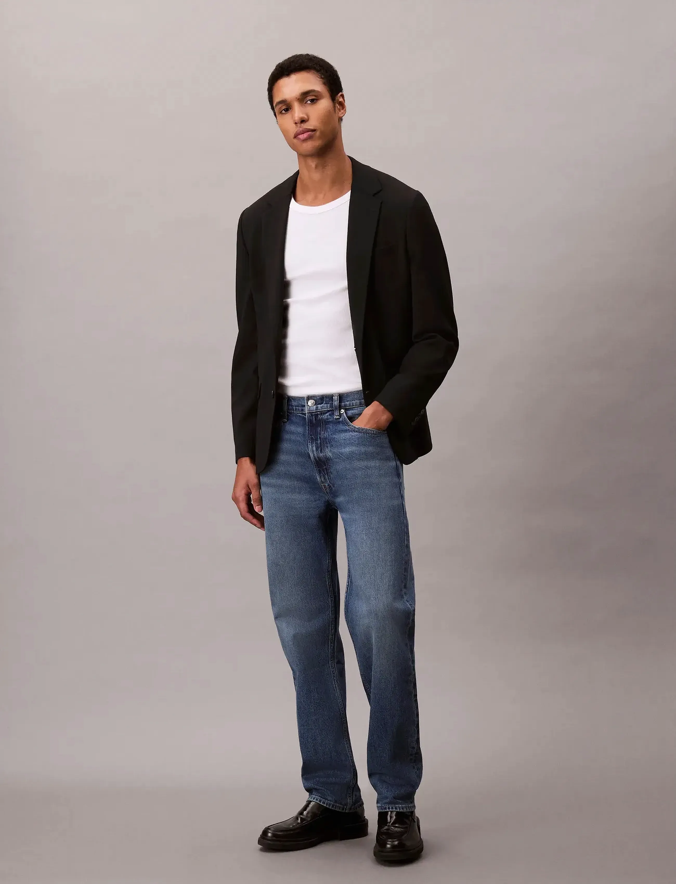 Calvin Klein Jeans STNDRD STRGHT TINTED CK STONE JE - Jeans - TINTED CK STONE / blue