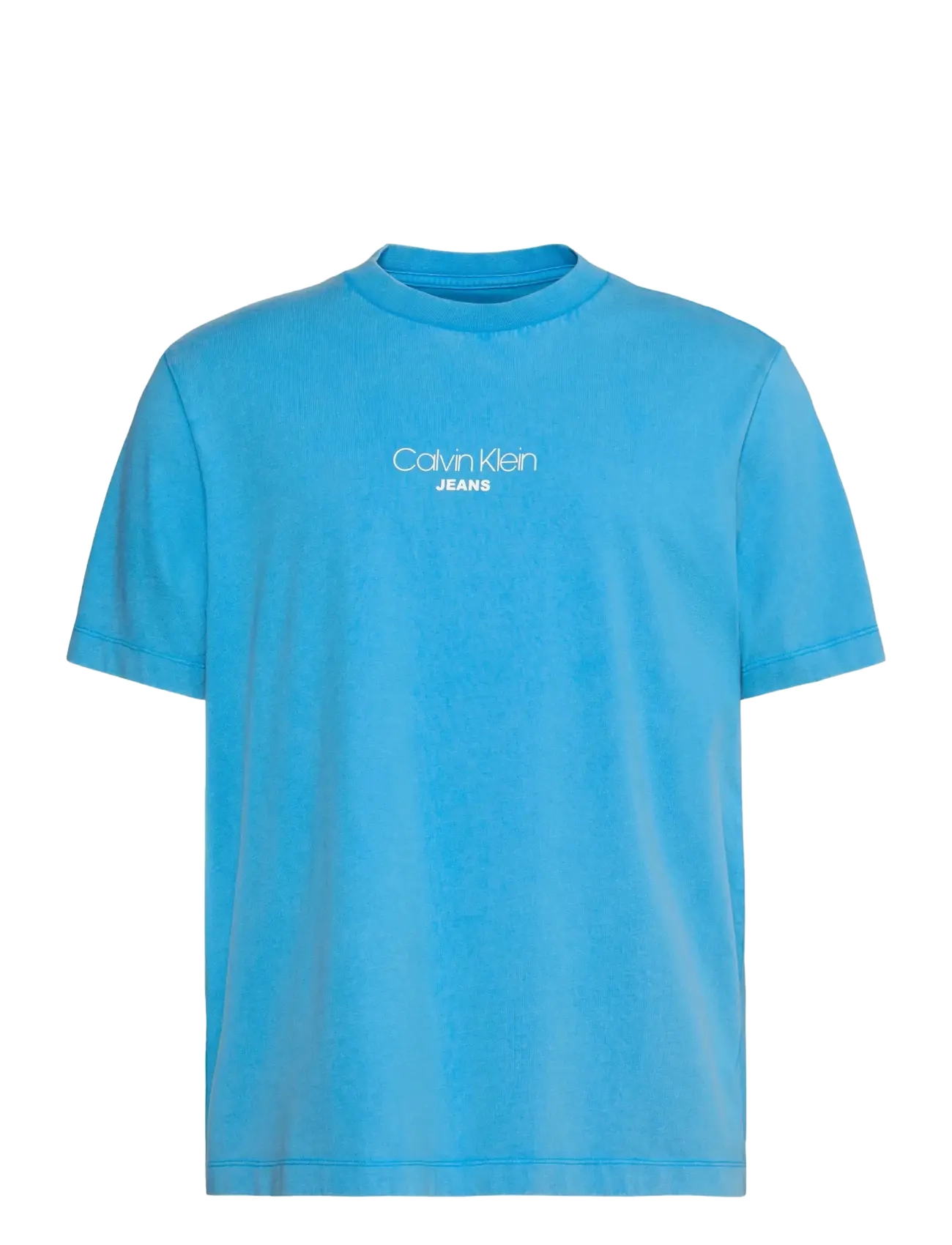 Calvin Klein Jeans SS 20S ACID WASH GRAPHIC CREWNK - T-särgid - FRENCH BLUE / blue