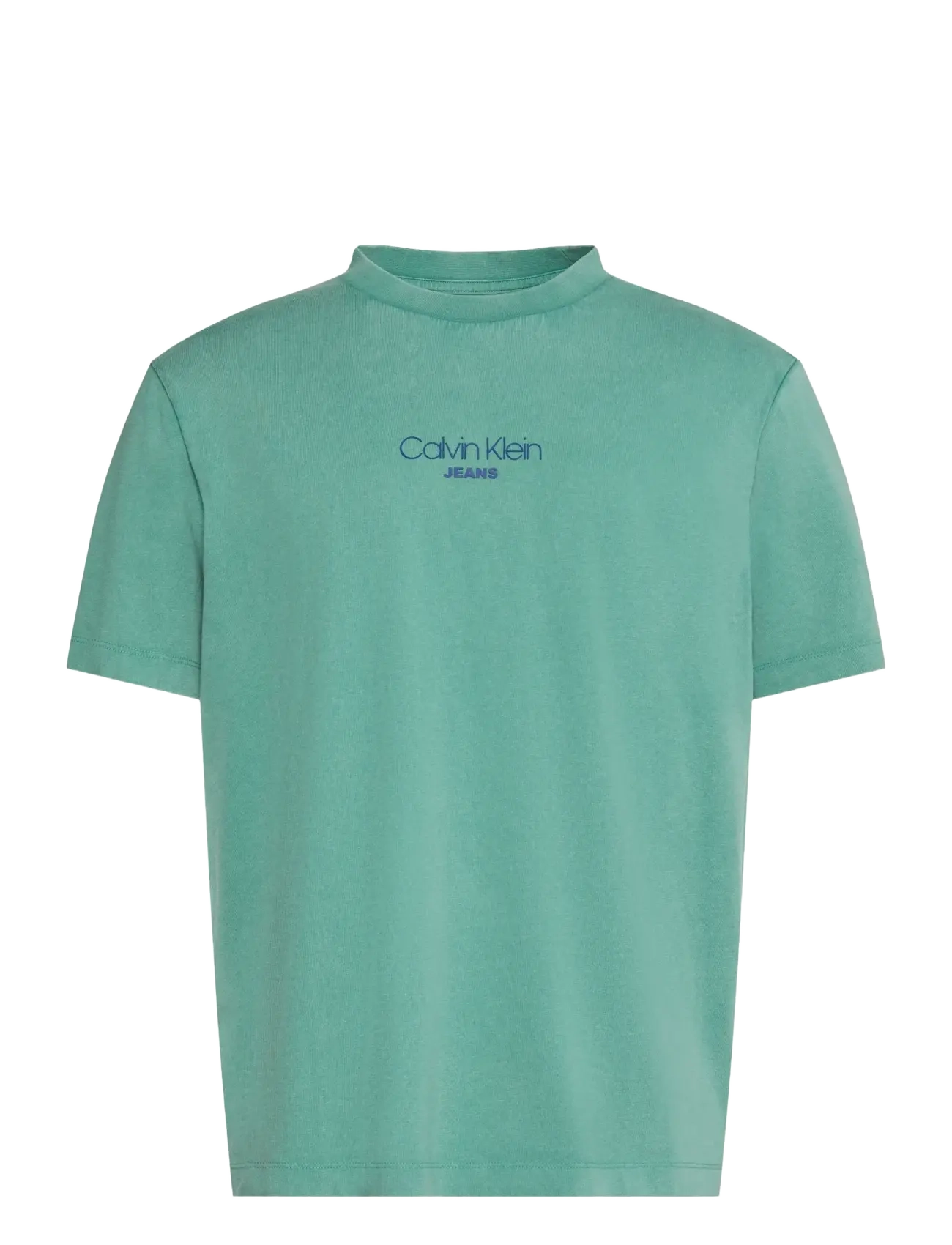 Calvin Klein Jeans SS 20S ACID WASH GRAPHIC CREWNK - Calvin Klein Jeans - WILD GREEN / green