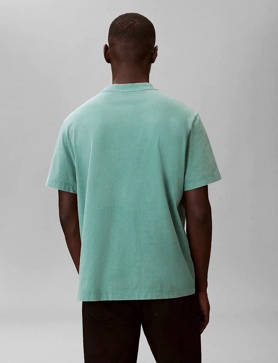 Calvin Klein Jeans - SS 20S ACID WASH GRAPHIC CREWNK - kortærmede t-shirts - wild green - 2