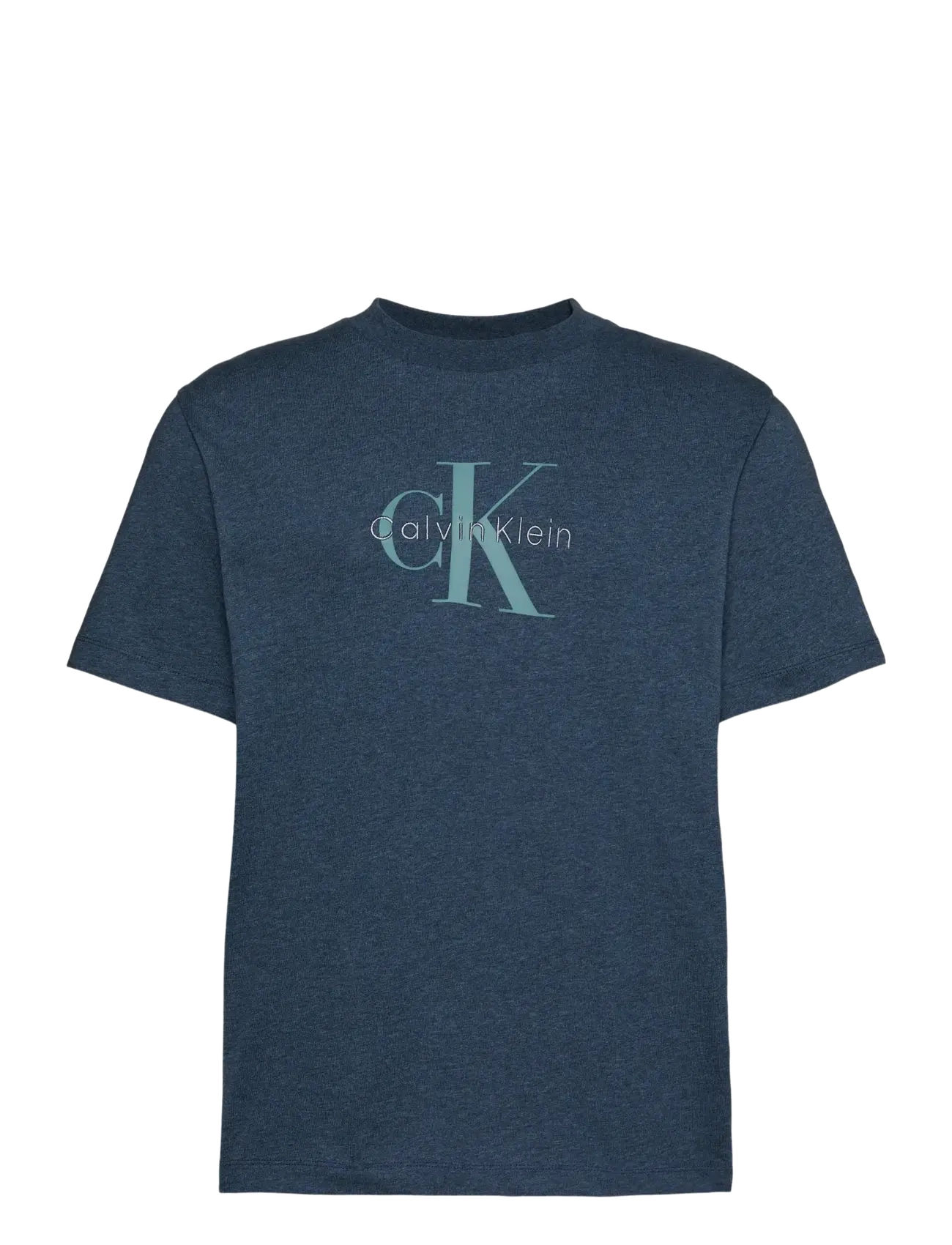 Calvin Klein Jeans SS Hero Monologo Tee 20s - T-shirts - NEARLY NAVY HEATHER B8289 / navy