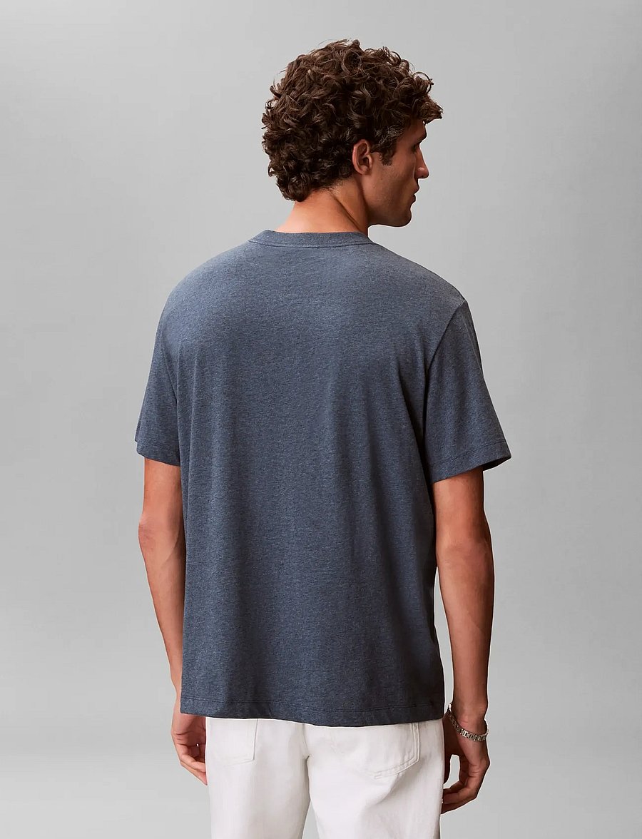 Calvin Klein Jeans - SS Hero Monologo Tee 20s - kurzärmelige t-shirts - nearly navy heather b8289 - 2