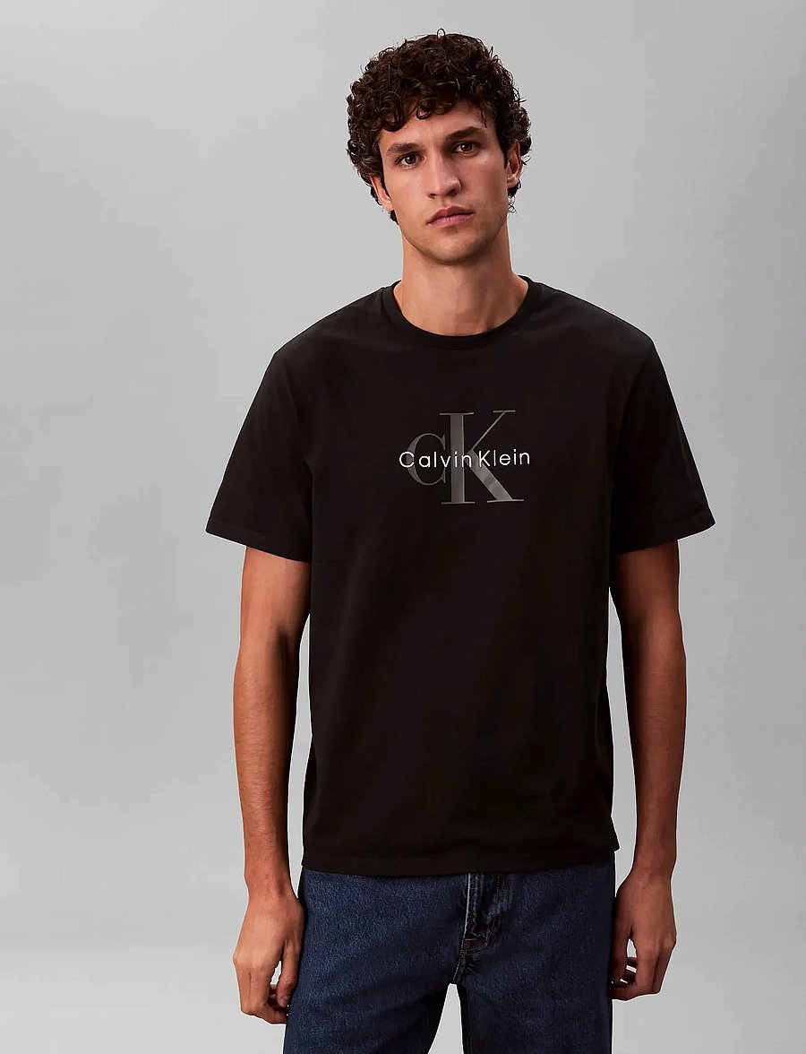 Calvin Klein Jeans - SS Hero Monologo Tee 20s - kurzärmelige t-shirts - black - 0
