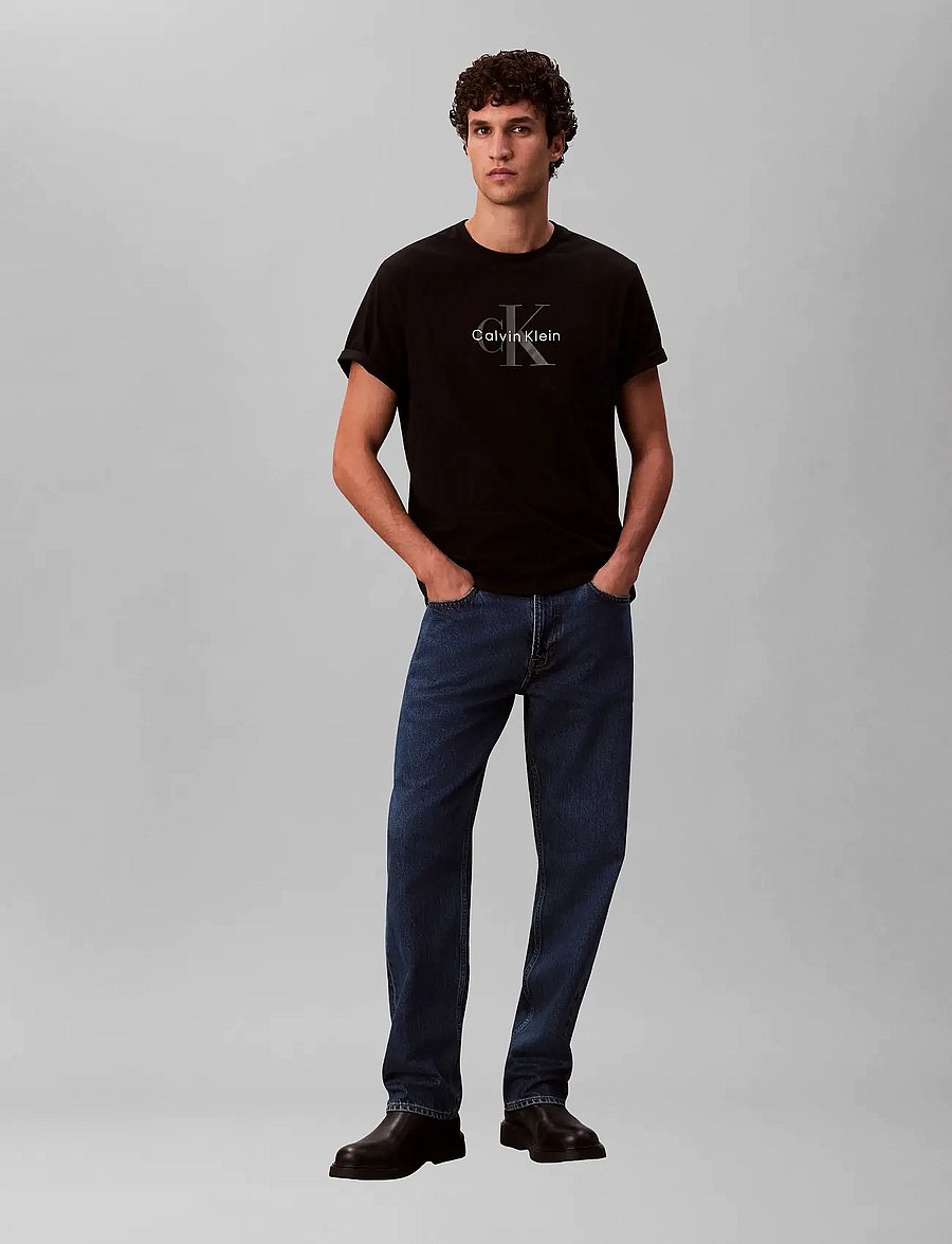 Calvin Klein Jeans - SS Hero Monologo Tee 20s - kurzärmelige t-shirts - black - 2
