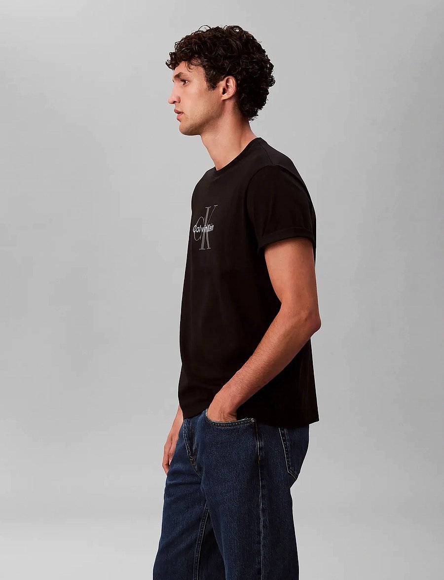 Calvin Klein Jeans - SS Hero Monologo Tee 20s - kurzärmelige t-shirts - black - 5