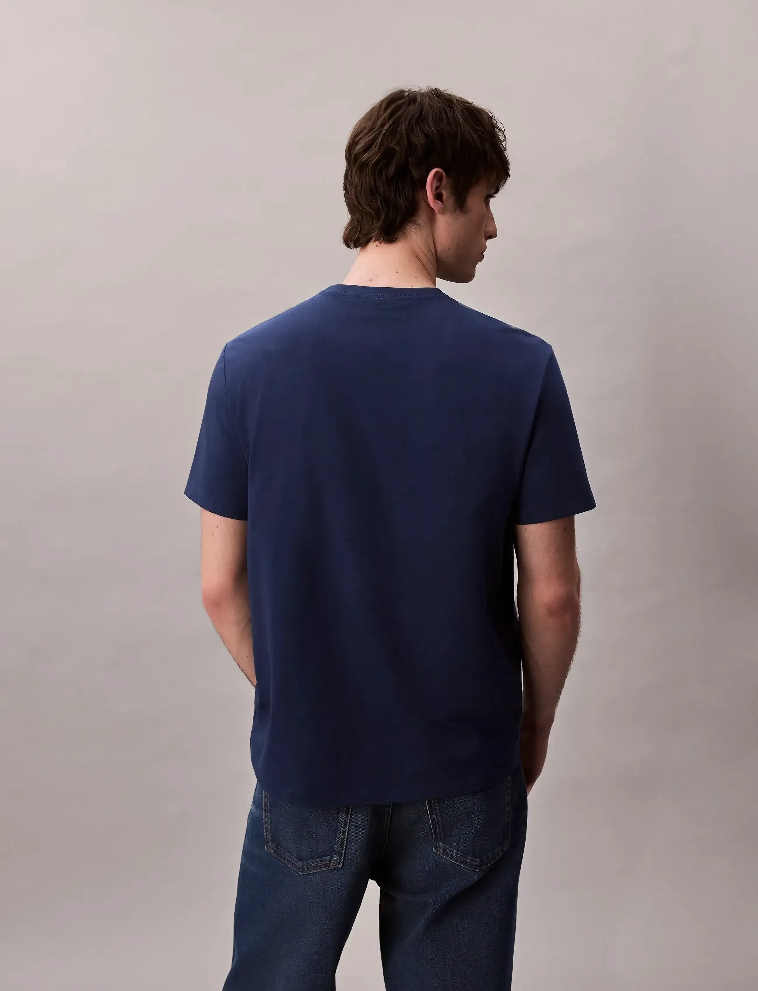 Calvin Klein Jeans - SS Hero Monologo Tee 20s - kurzärmelig - blue jean - 3