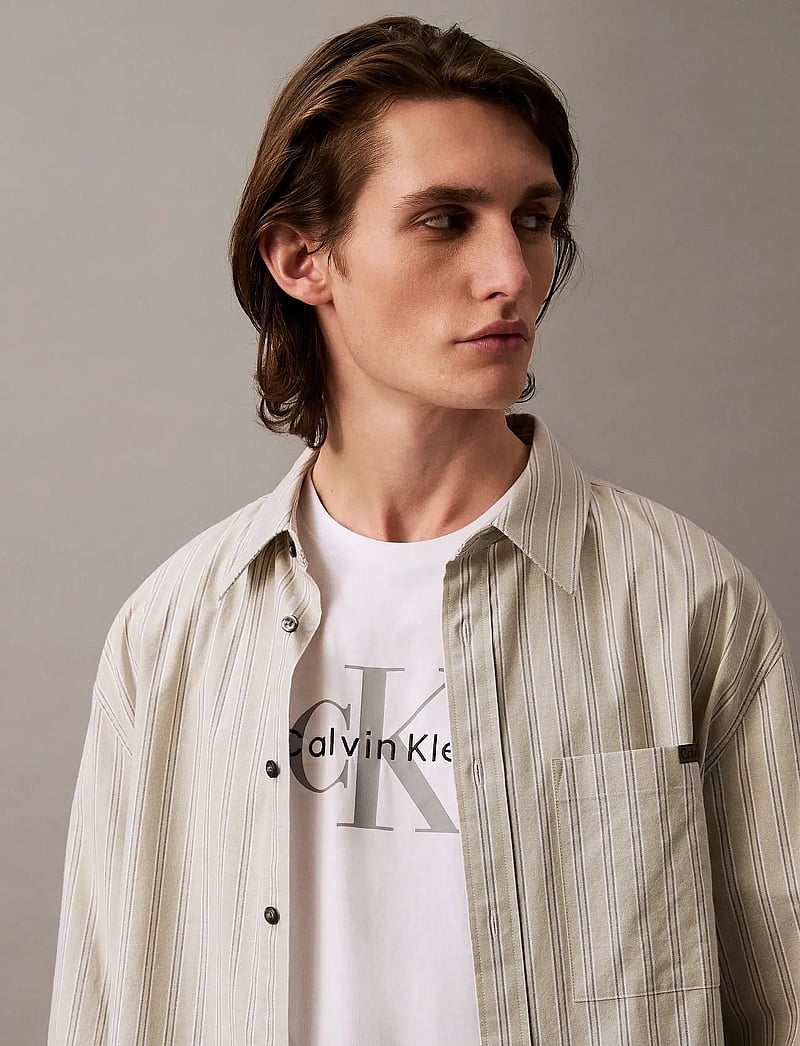 Calvin Klein Jeans - SS Hero Monologo Tee 20s - kortærmede t-shirts - brilliant white - 5