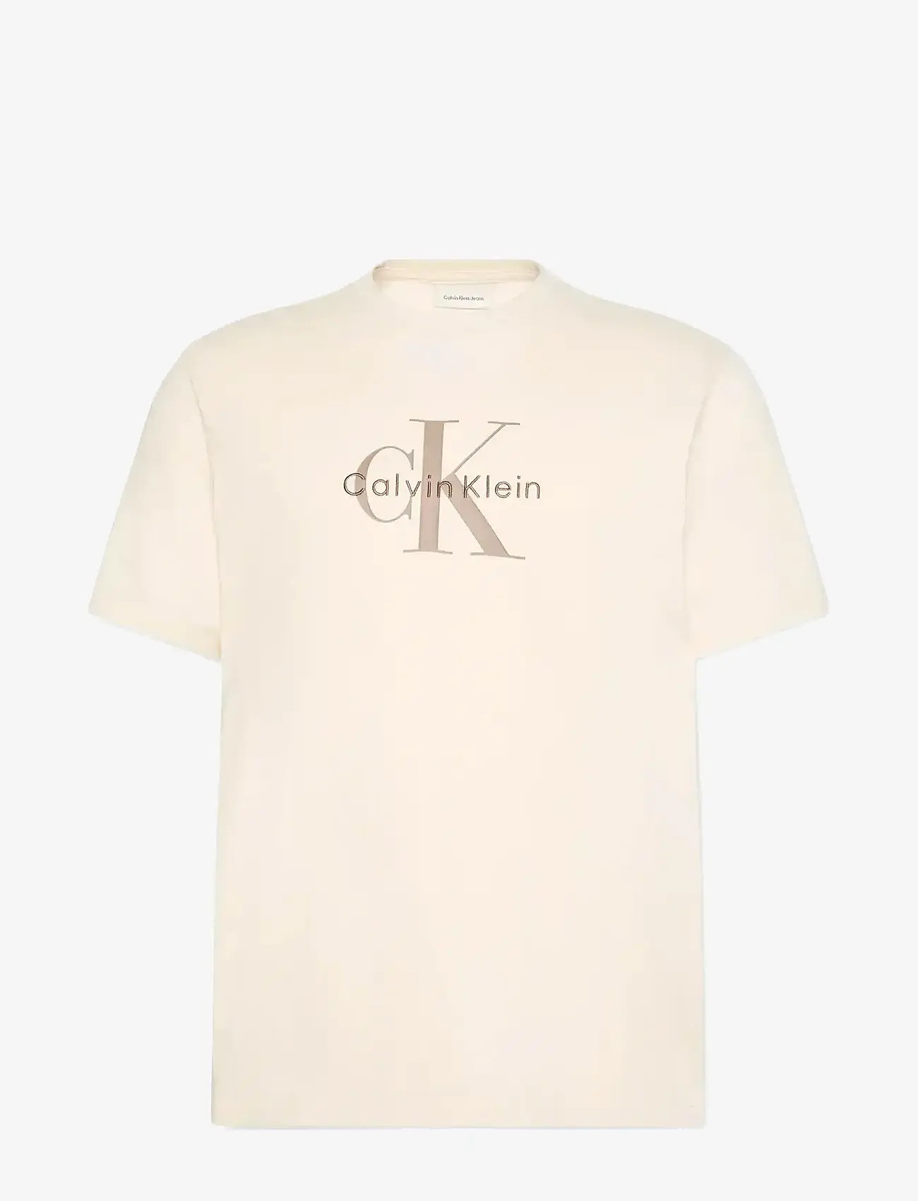Calvin Klein Jeans - SS Hero Monologo Tee 20s - kortærmede t-shirts - chalk - 1
