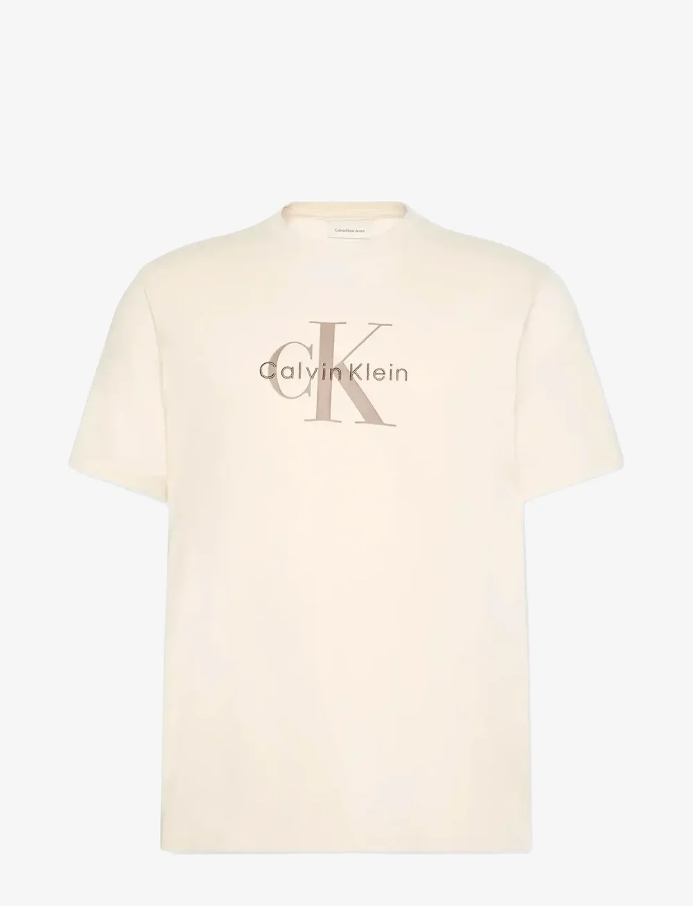 Calvin Klein Jeans - SS Hero Monologo Tee 20s - t-krekli ar īsām piedurknēm - chalk - 1