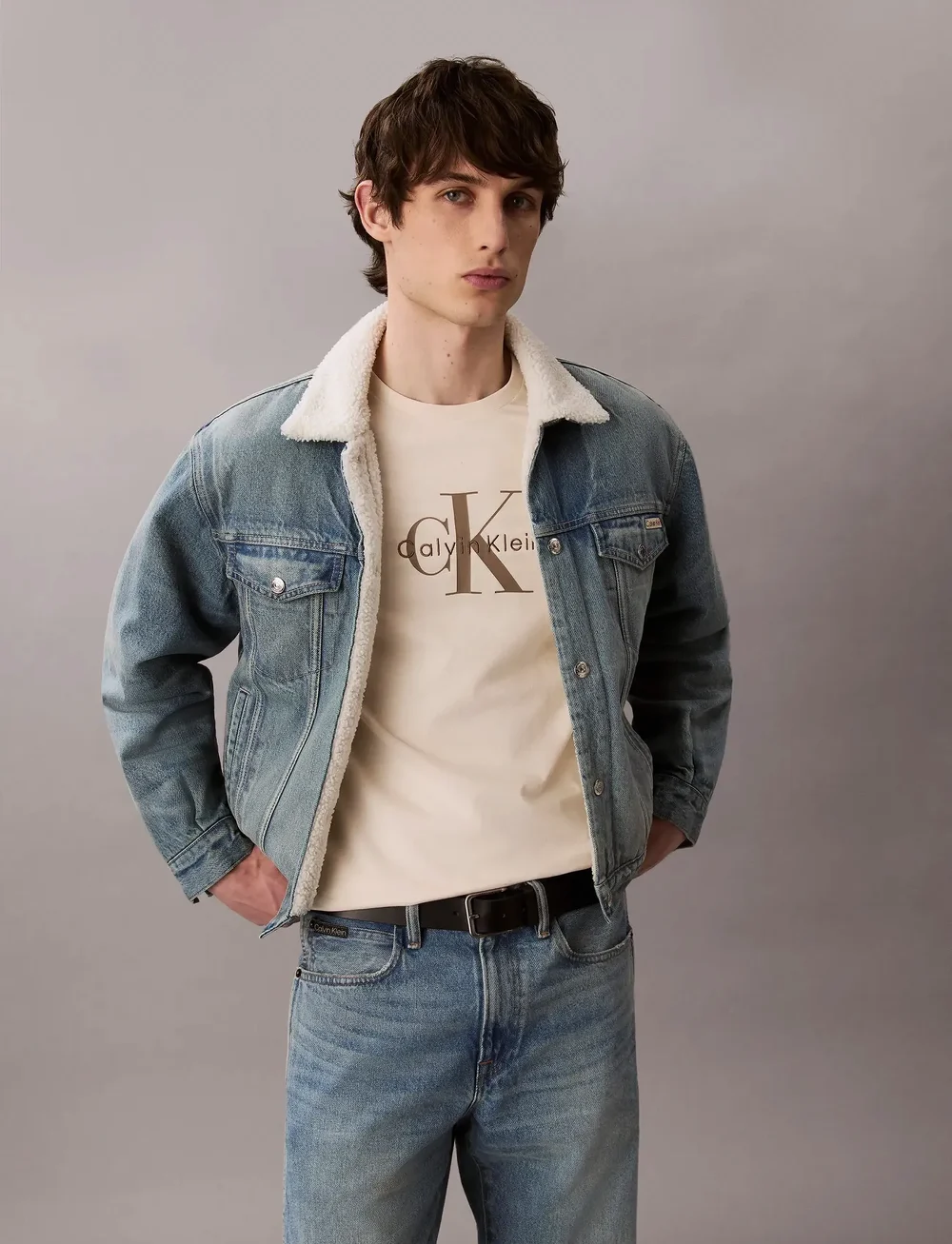 Calvin Klein Jeans - SS Hero Monologo Tee 20s - t-krekli ar īsām piedurknēm - chalk - 2